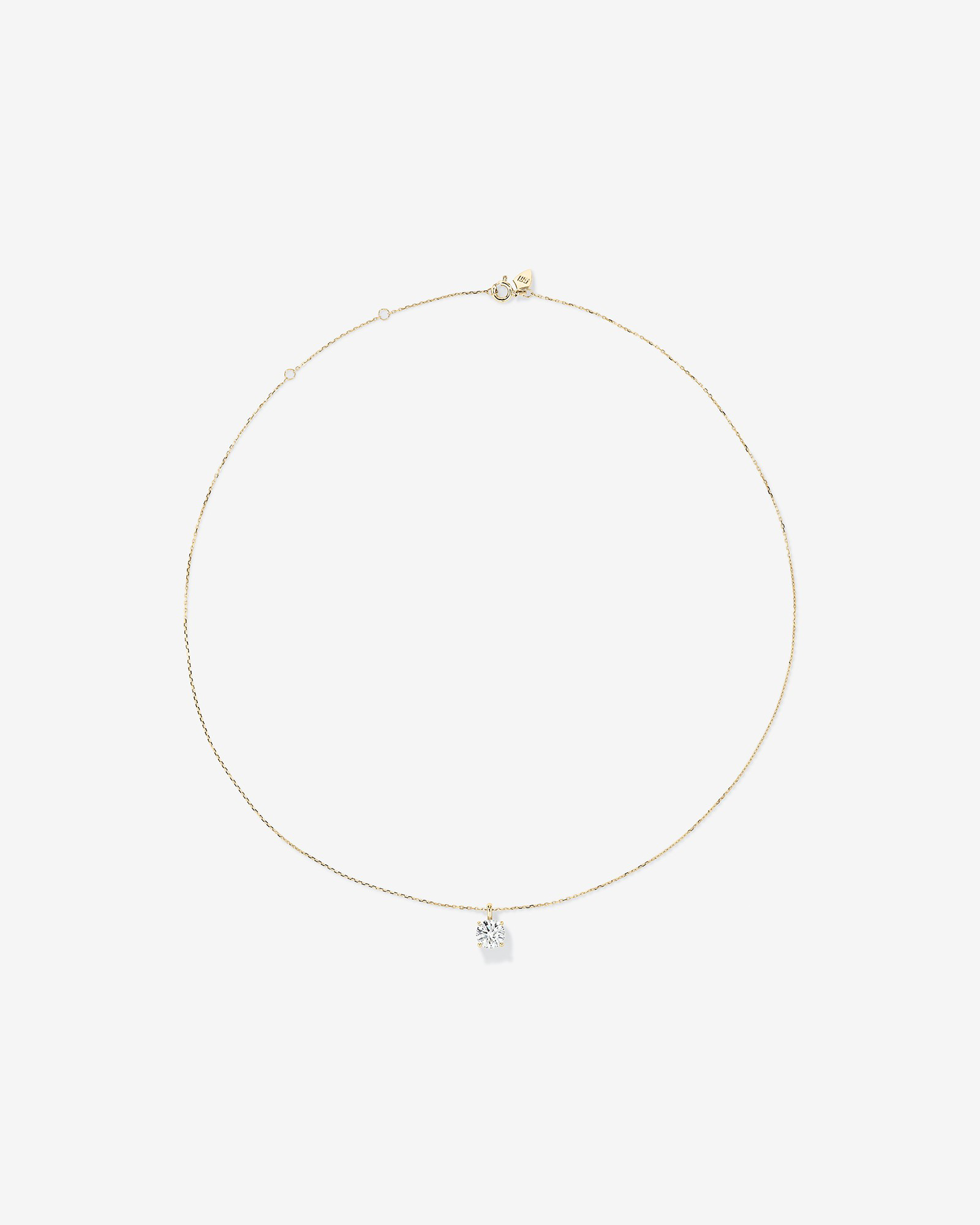 1.00 Carat TW Laboratory-Grown Diamond Solitaire Pendant in 14kt Yellow Gold