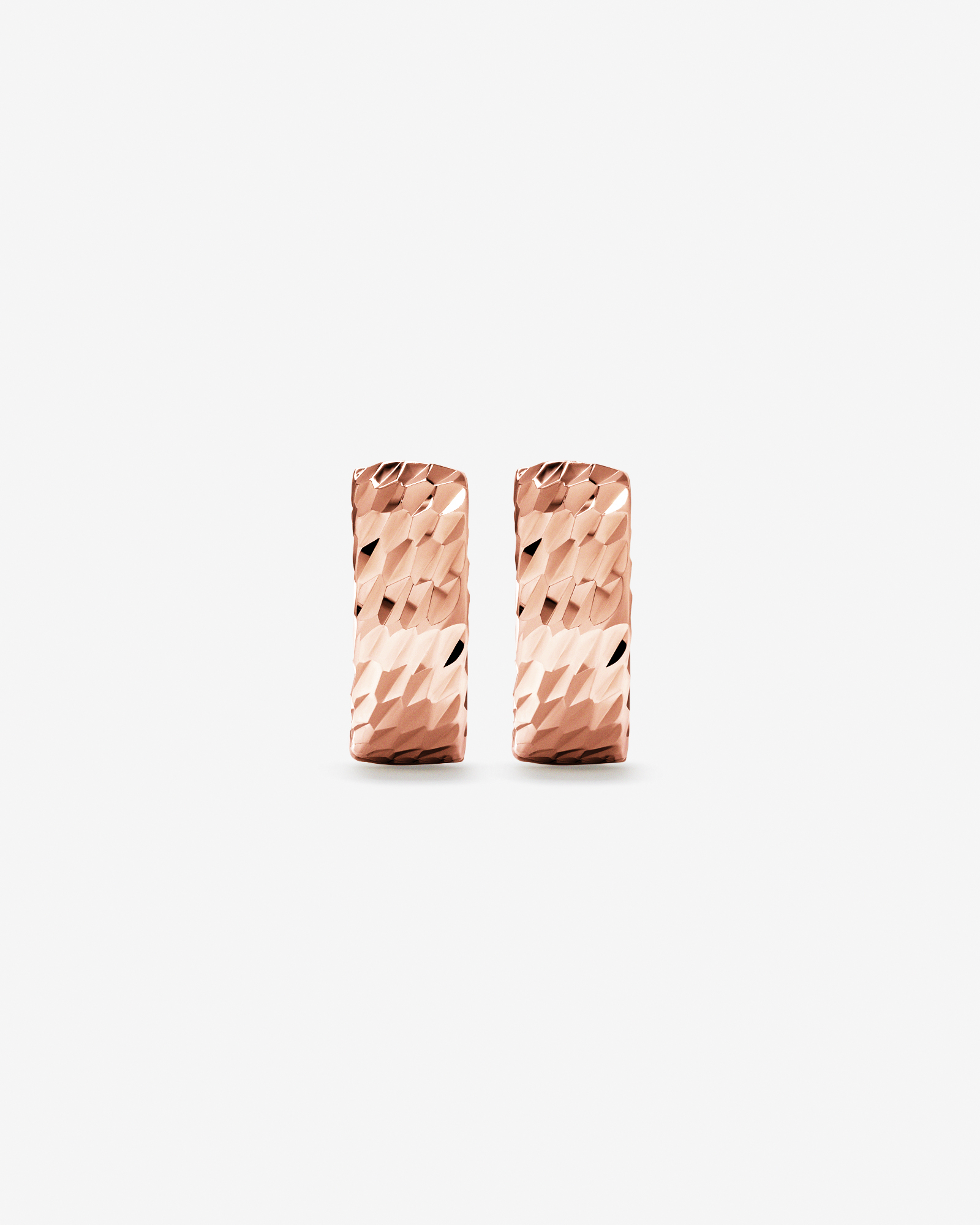 11mm Huggie Earrings in 10kt White Gold