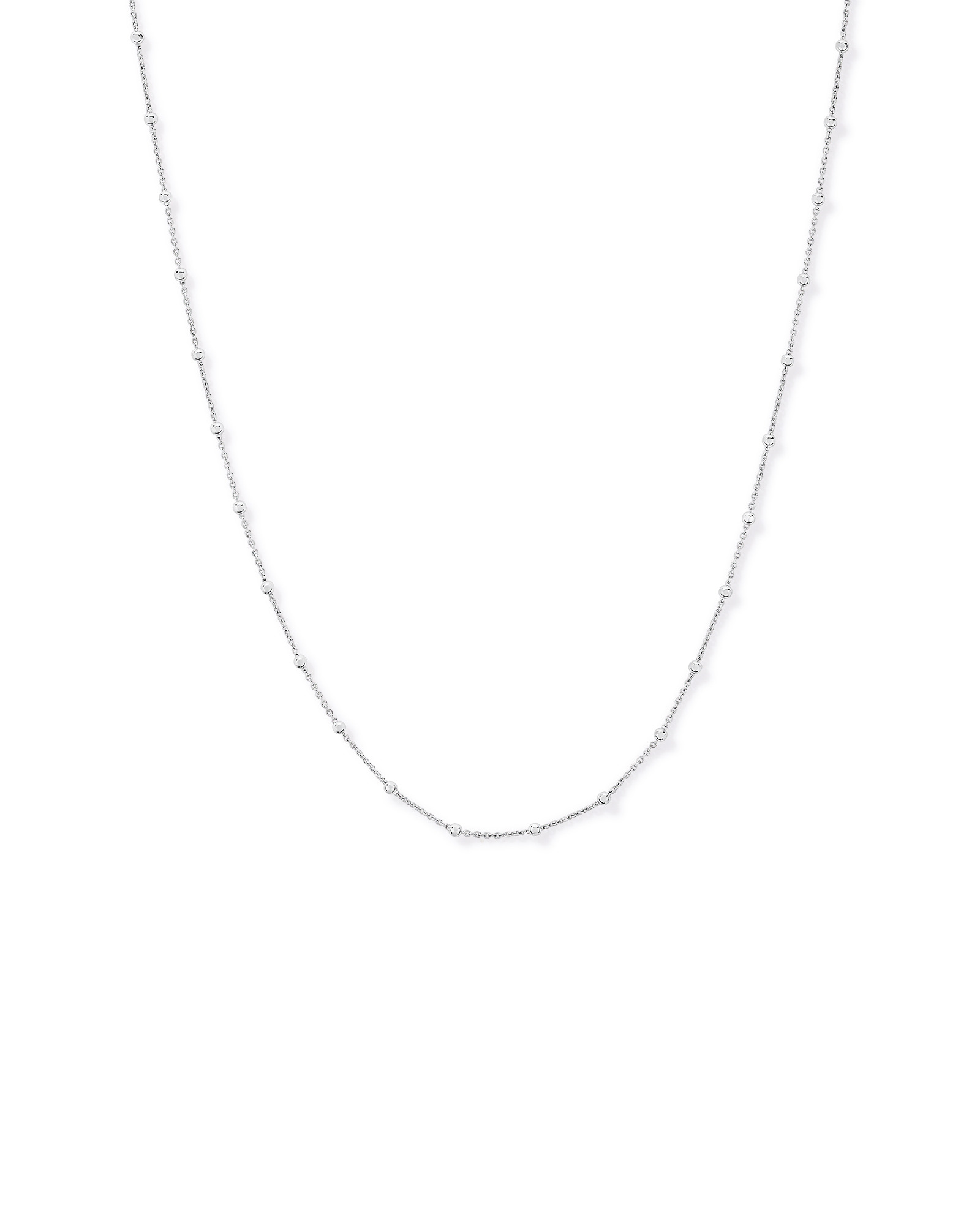 50cm (20") 1.25mm Width Diamond Cut Bead Chain in Sterling Silver