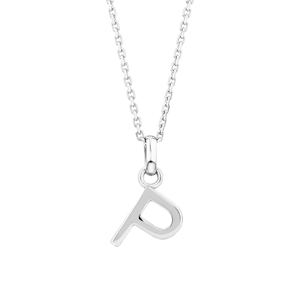"P" Initial Pendant in Sterling Silver