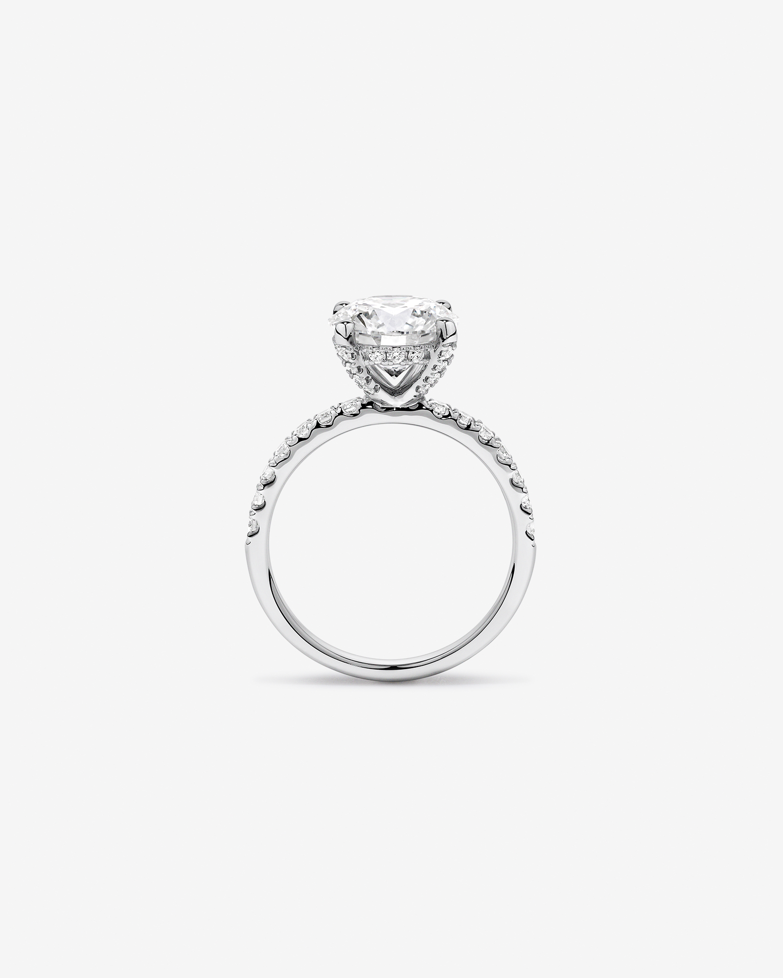 3.50 Carat TW Round Brilliant Laboratory-Grown Diamond Engagement Ring 18kt White Gold