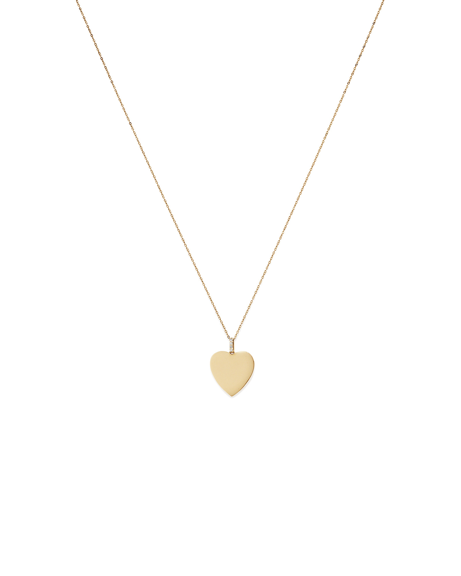 Diamond Accent Heart Pendant in 10kt Yellow Gold