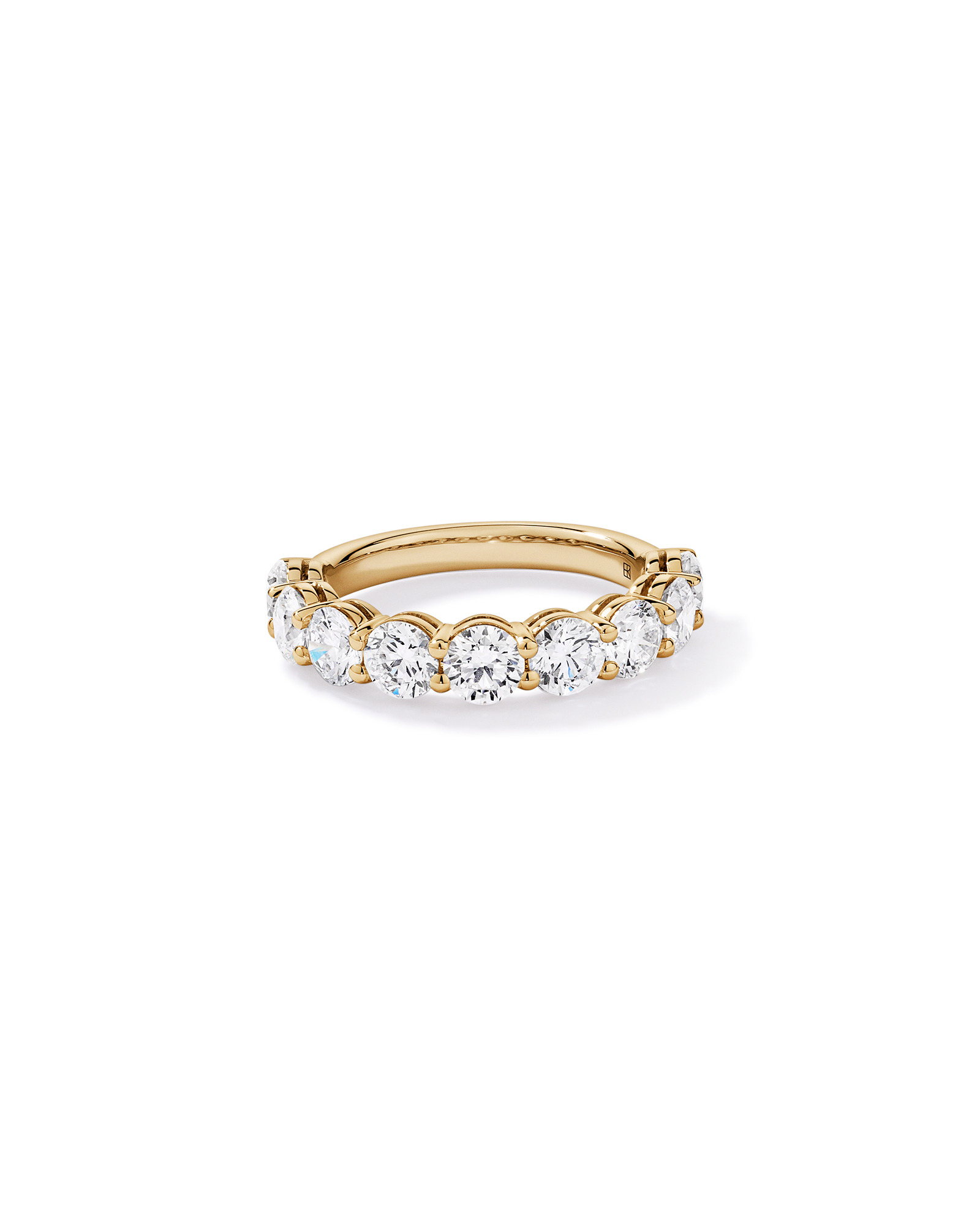 2.74TW Round Brilliant Laboratory-Grown Diamond Wedding Ring 14kt Yellow Gold