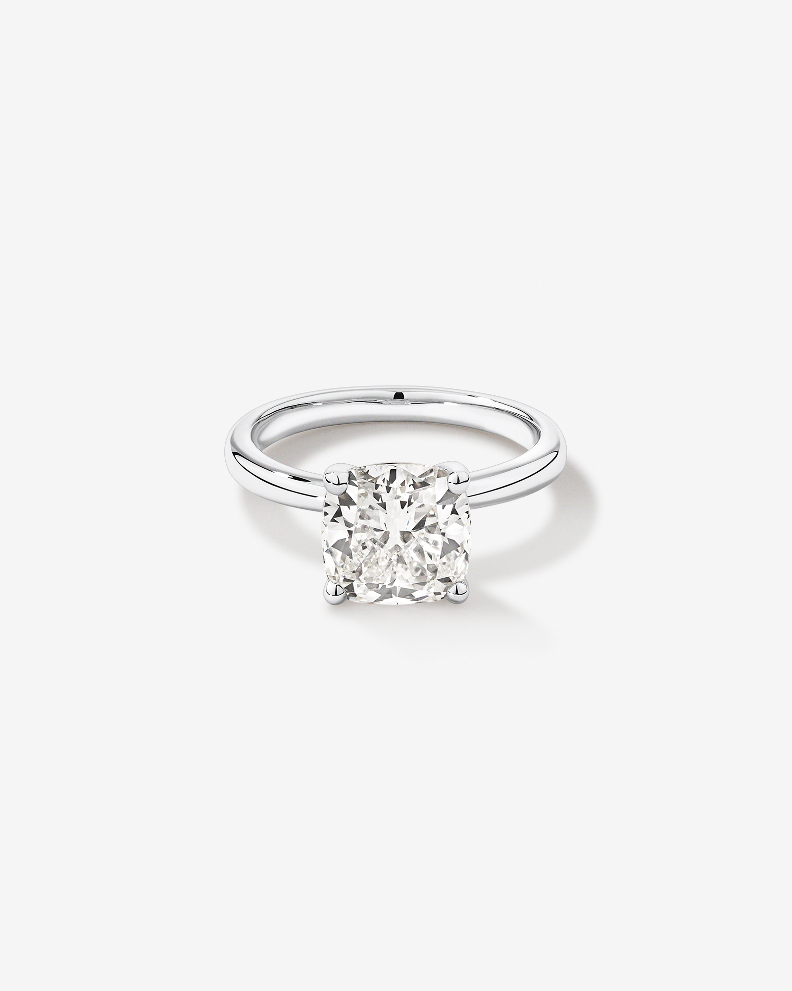 3.00 Carat TW Cushion Cut Laboratory-Grown Diamond Solitaire Engagement Ring in Platinum