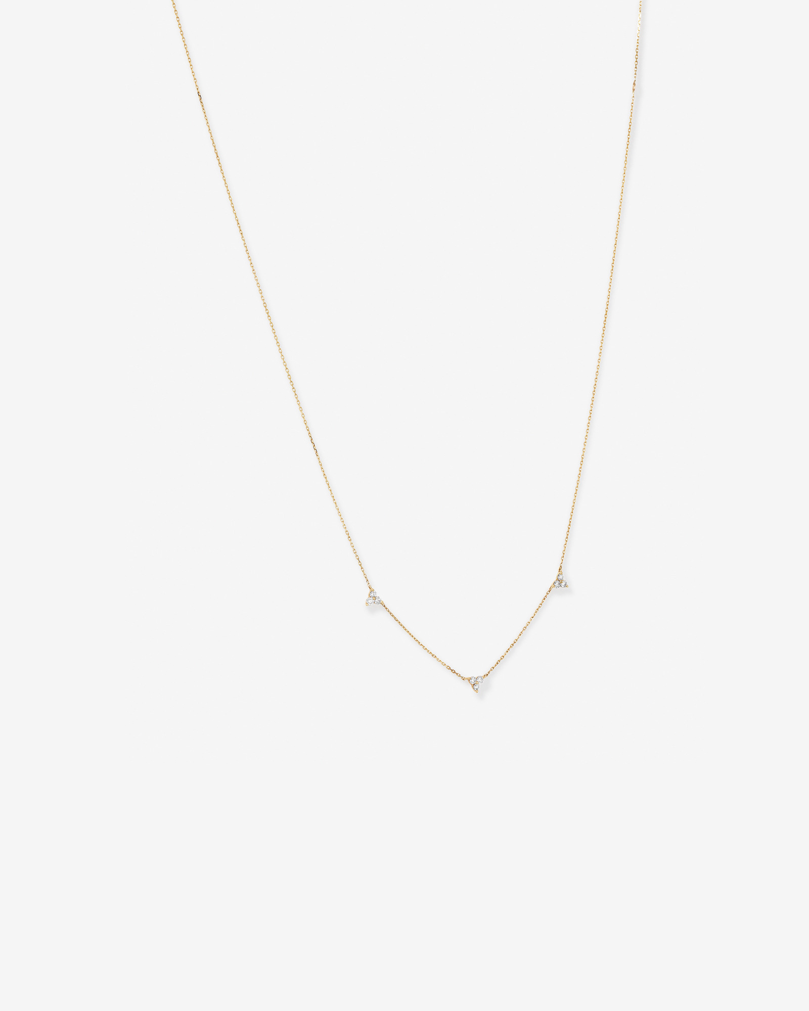 Station Necklace With 0.25 Carat TW Diamonds in 10kt Yellow Gold