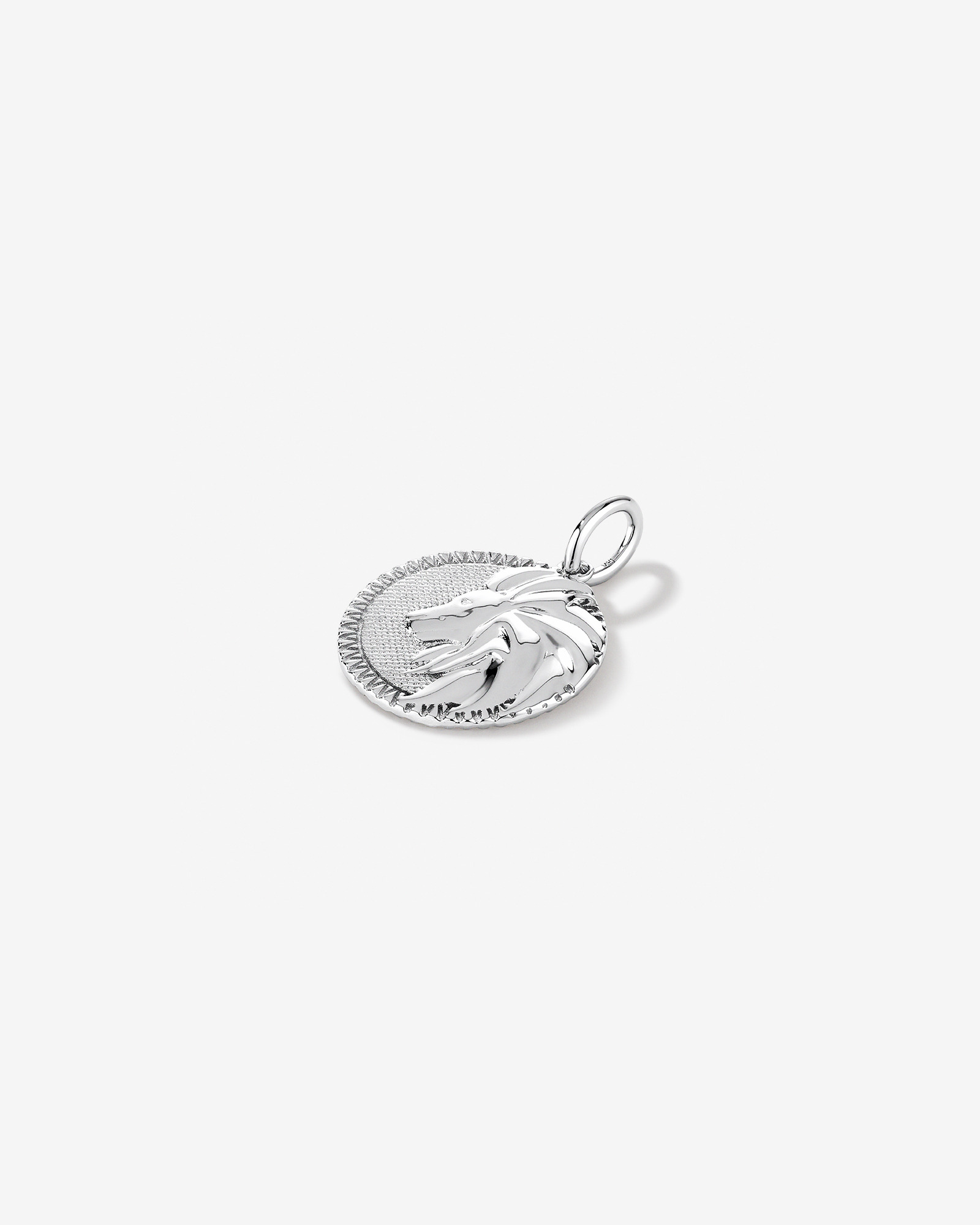 Diamond Accent Leo Zodiac Pendant in Sterling Silver