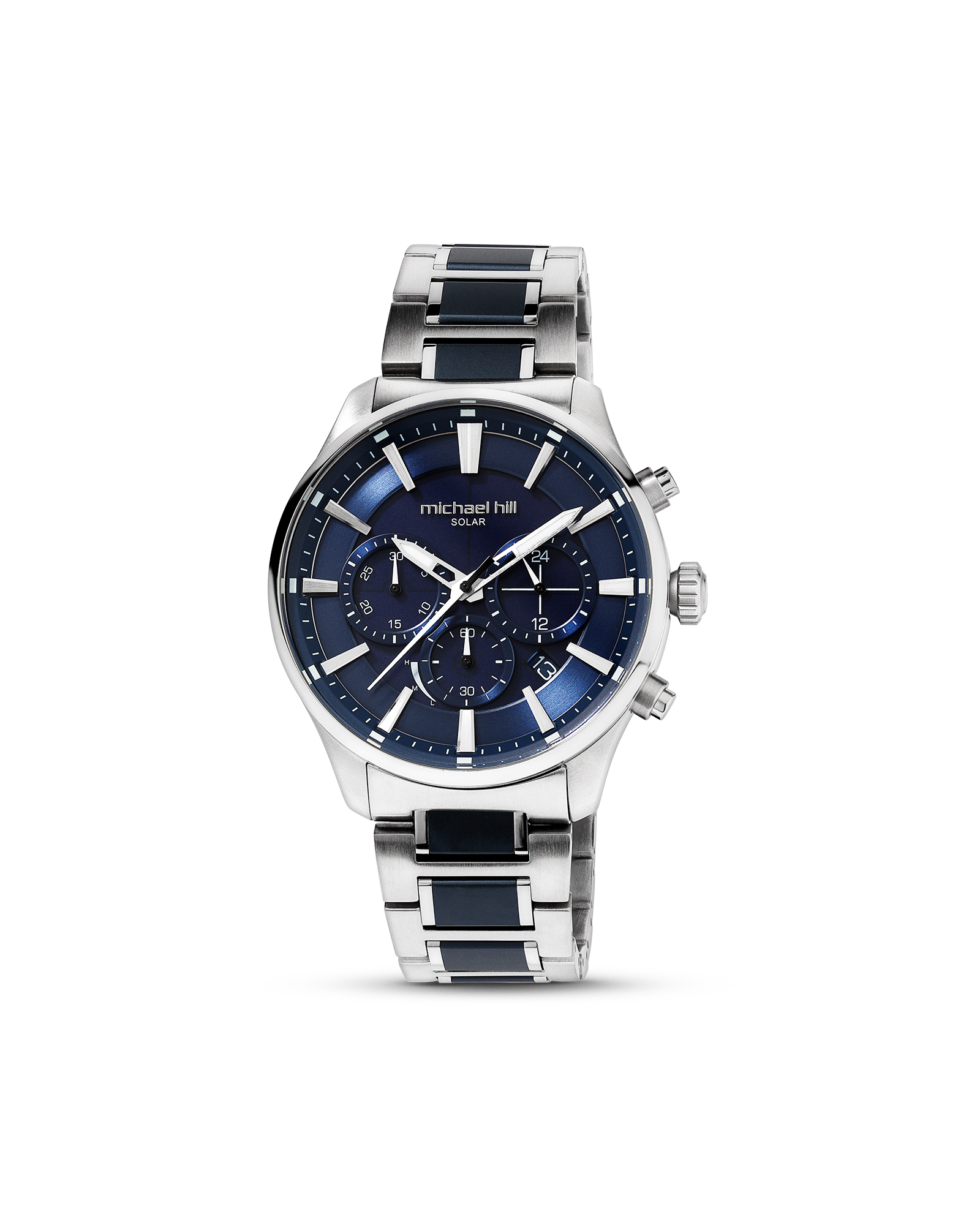 Solar Powered Men's Watch with Tone Stainless Steel