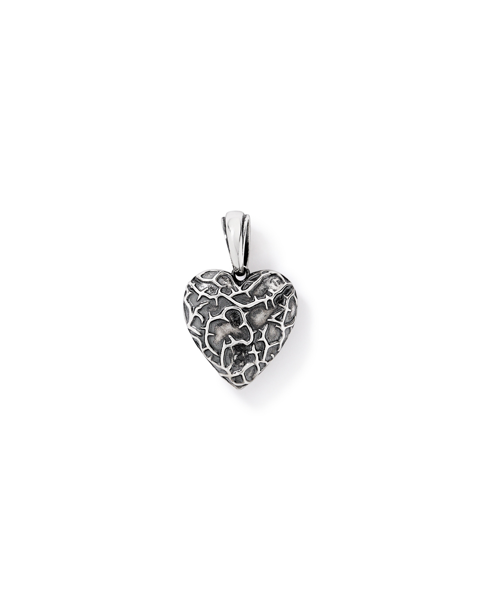 Thorny Heart Pendant in Sterling Silver