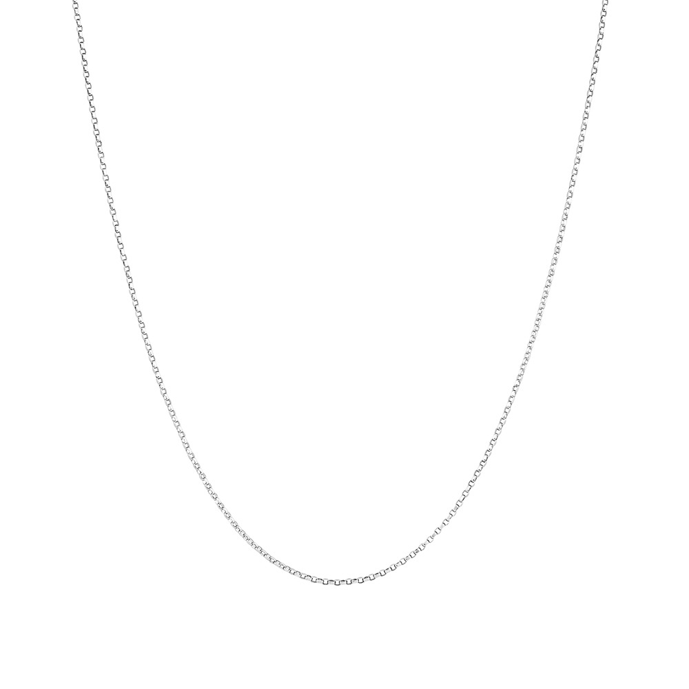 Chaîne belcher de 45 cm en or blanc massif 10 K