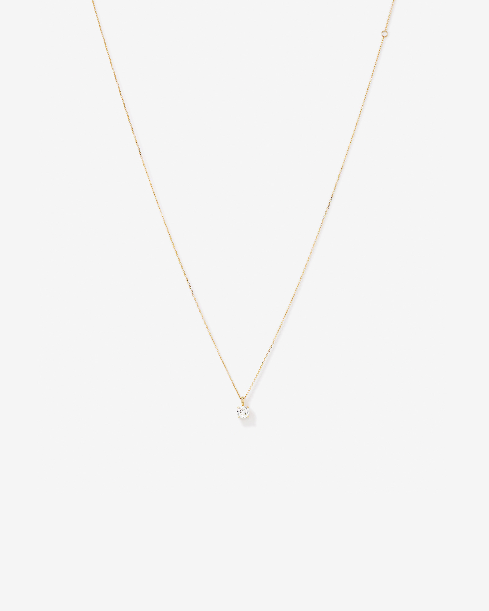 0.50Carat TW Laboratory-Grown Diamond Solitaire Pendant in 14kt Yellow Gold