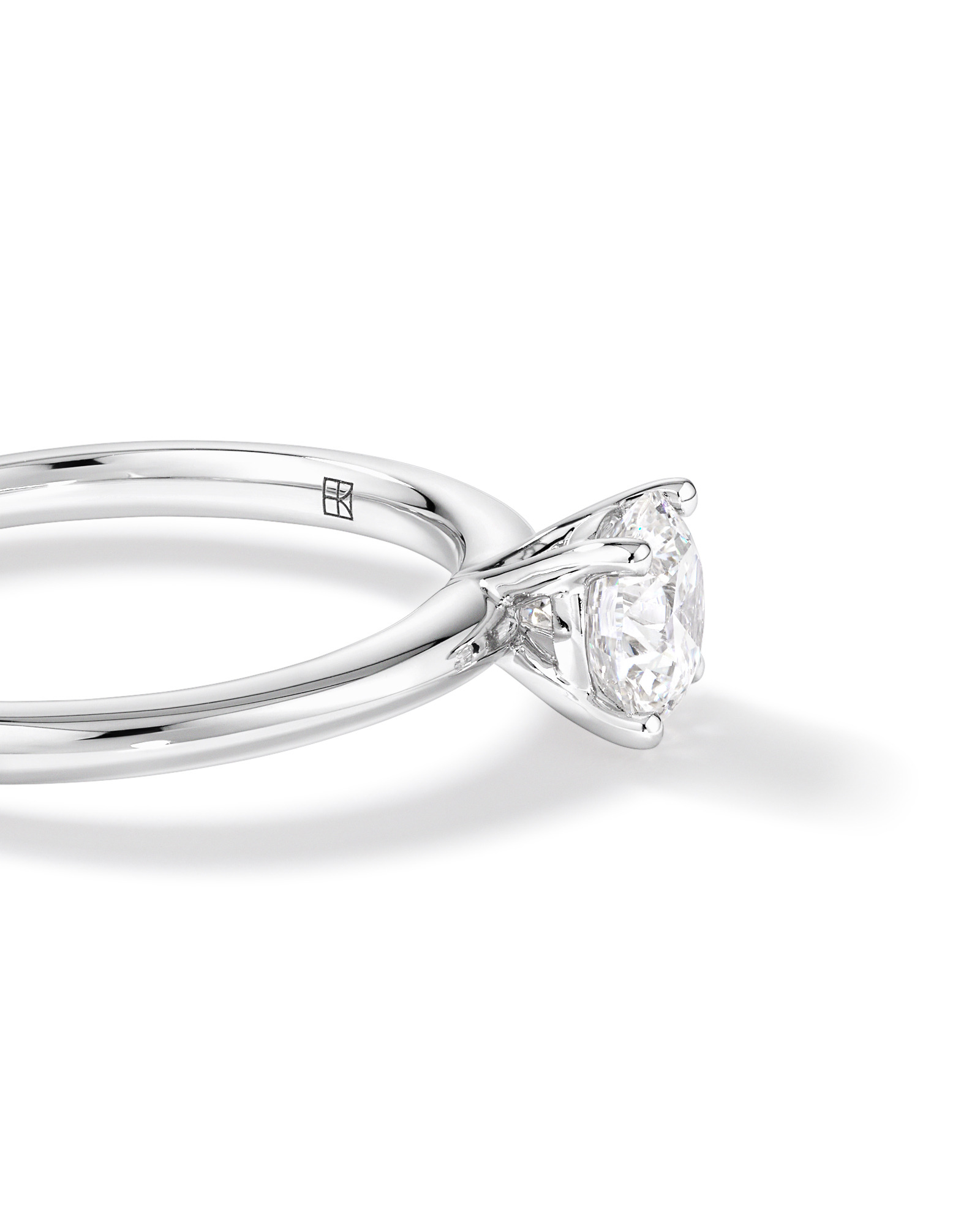 0.70 Carat TW Round Brilliant Laboratory-Grown Diamond Solitaire Engagement Ring in 14kt White Gold