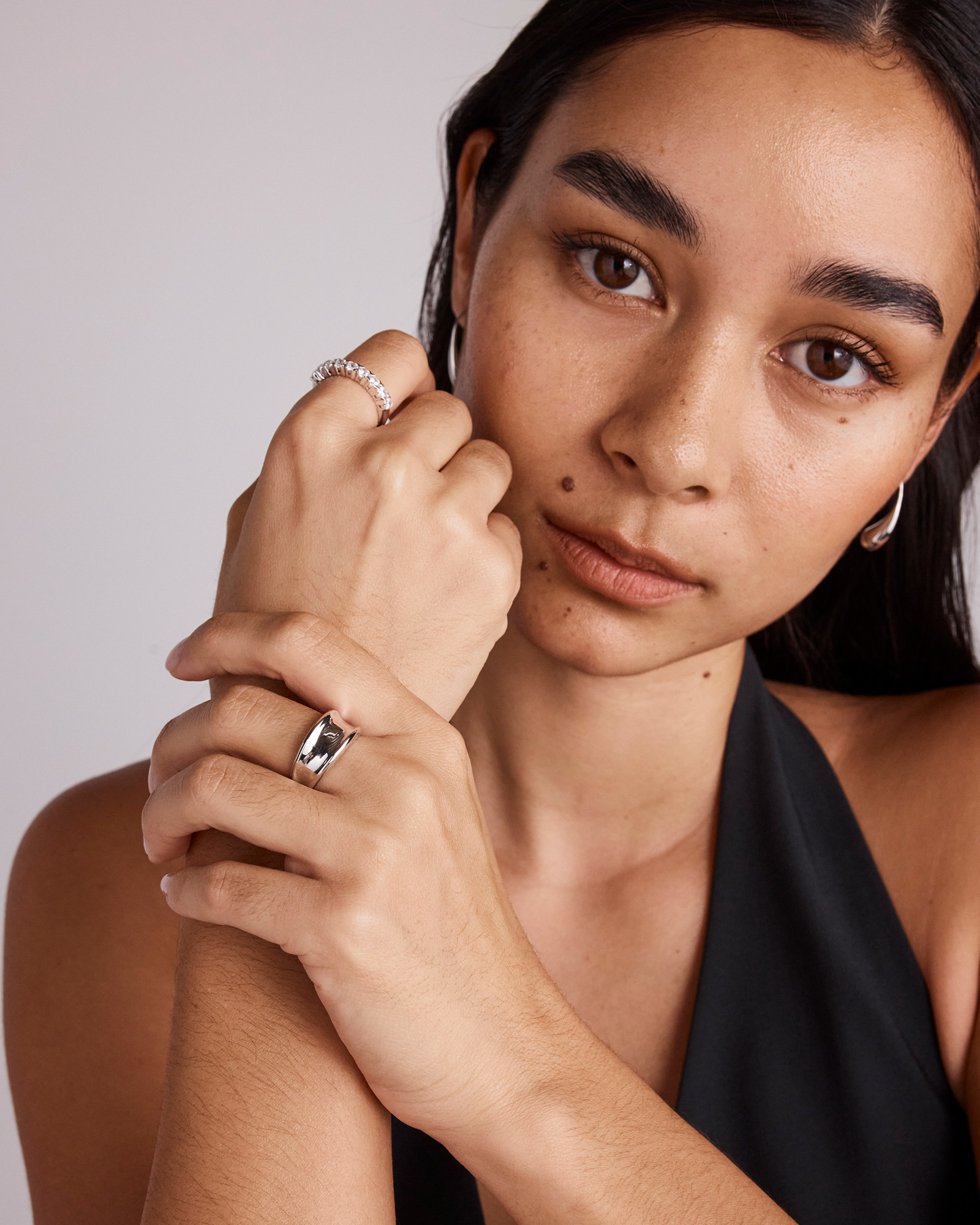 Wide Flared Ring in Sterling Silver