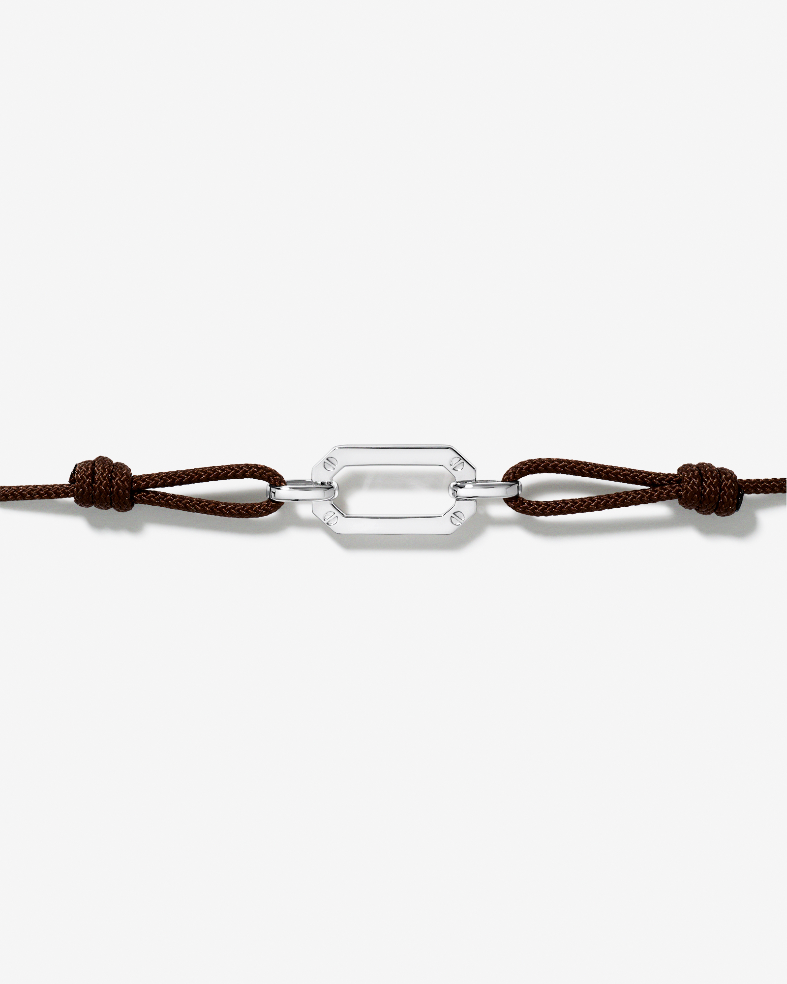 Cord Double Knotted Bracelet in Sterling Silver