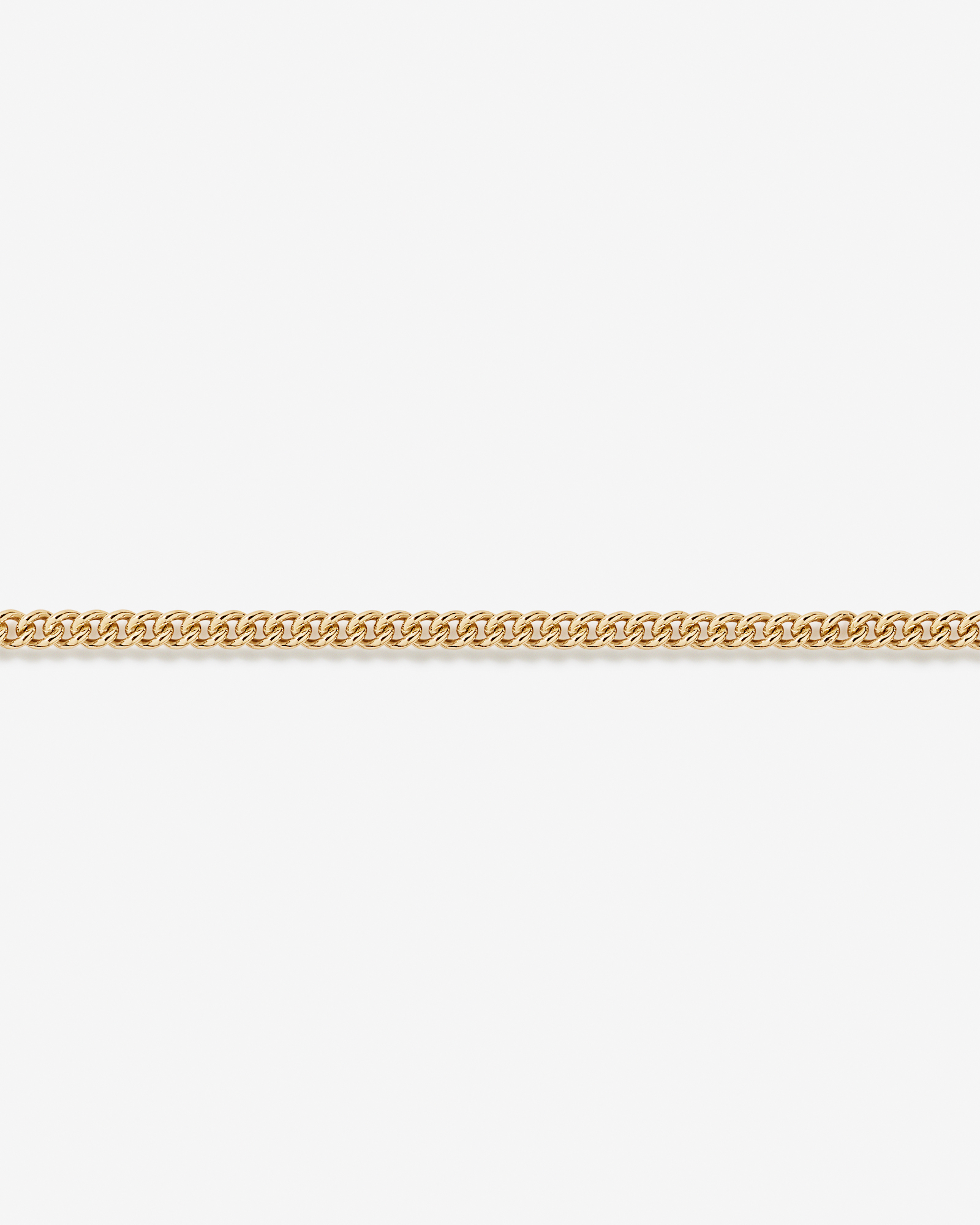 19cm (8") Round Curb Chain in 18kt Vermeil