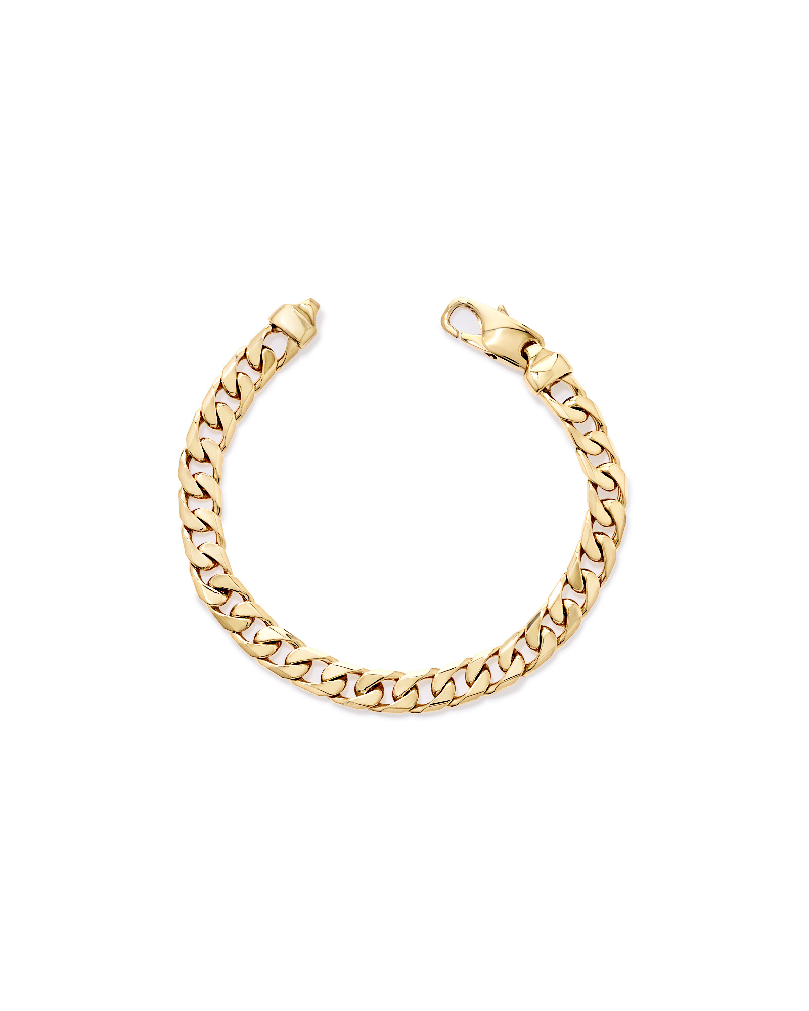 21cm (8") 8mm gourmette bracelet en 18ct Vermeil