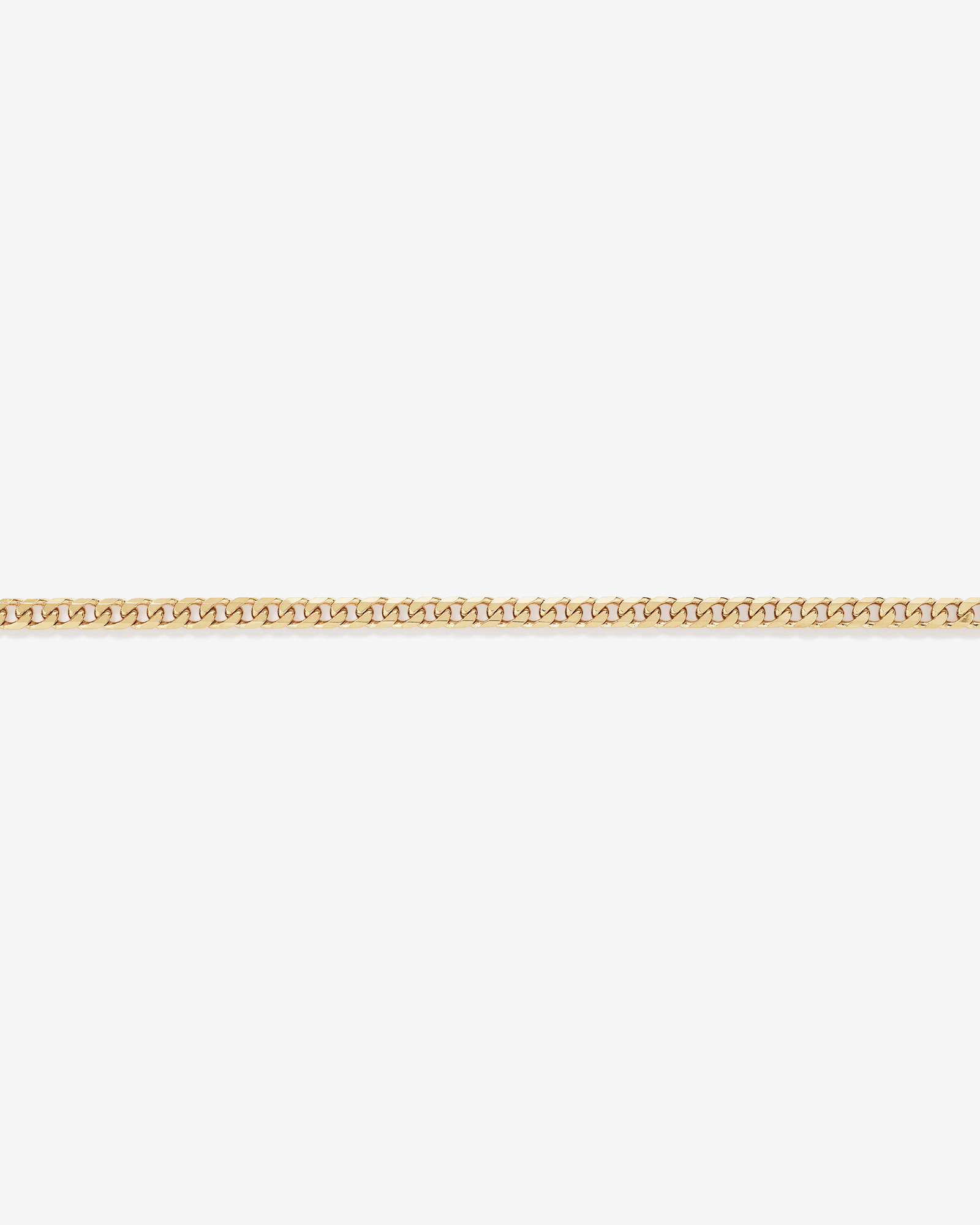 55cm (22") 8mm Width Solid Concave Bevelled Curb Chain in 10kt Yellow Gold