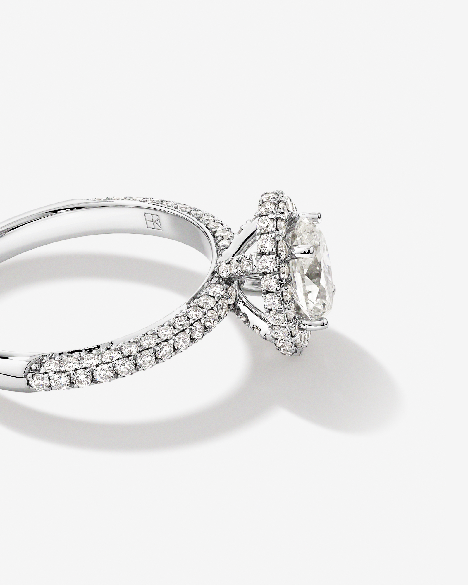 Bague de fiançailles TW 1,65 carat en platine