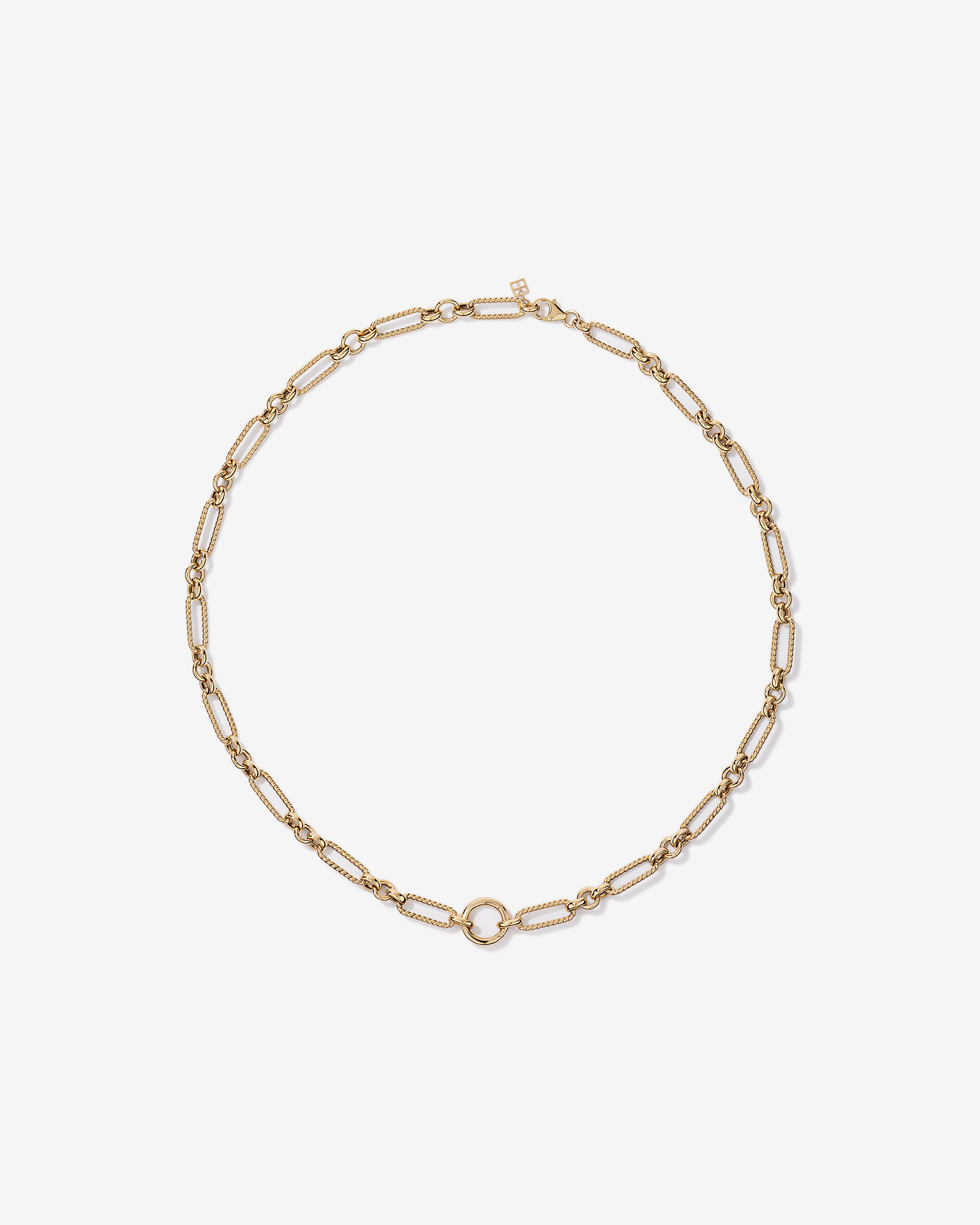 50cm (20") Twist Paperclip Chain in 10kt Yellow Gold