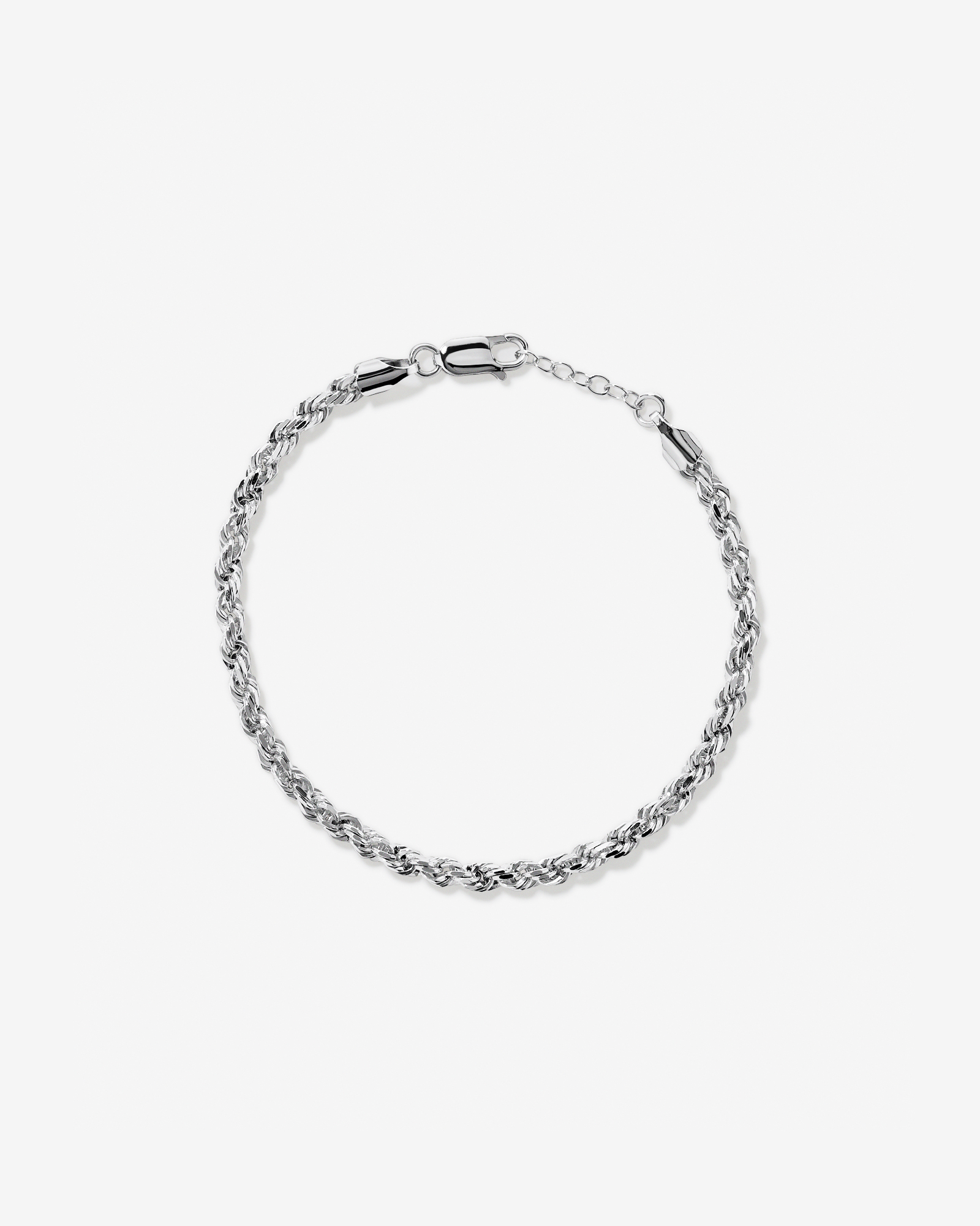 23cm (9") Rope Bracelet in Sterling Silver