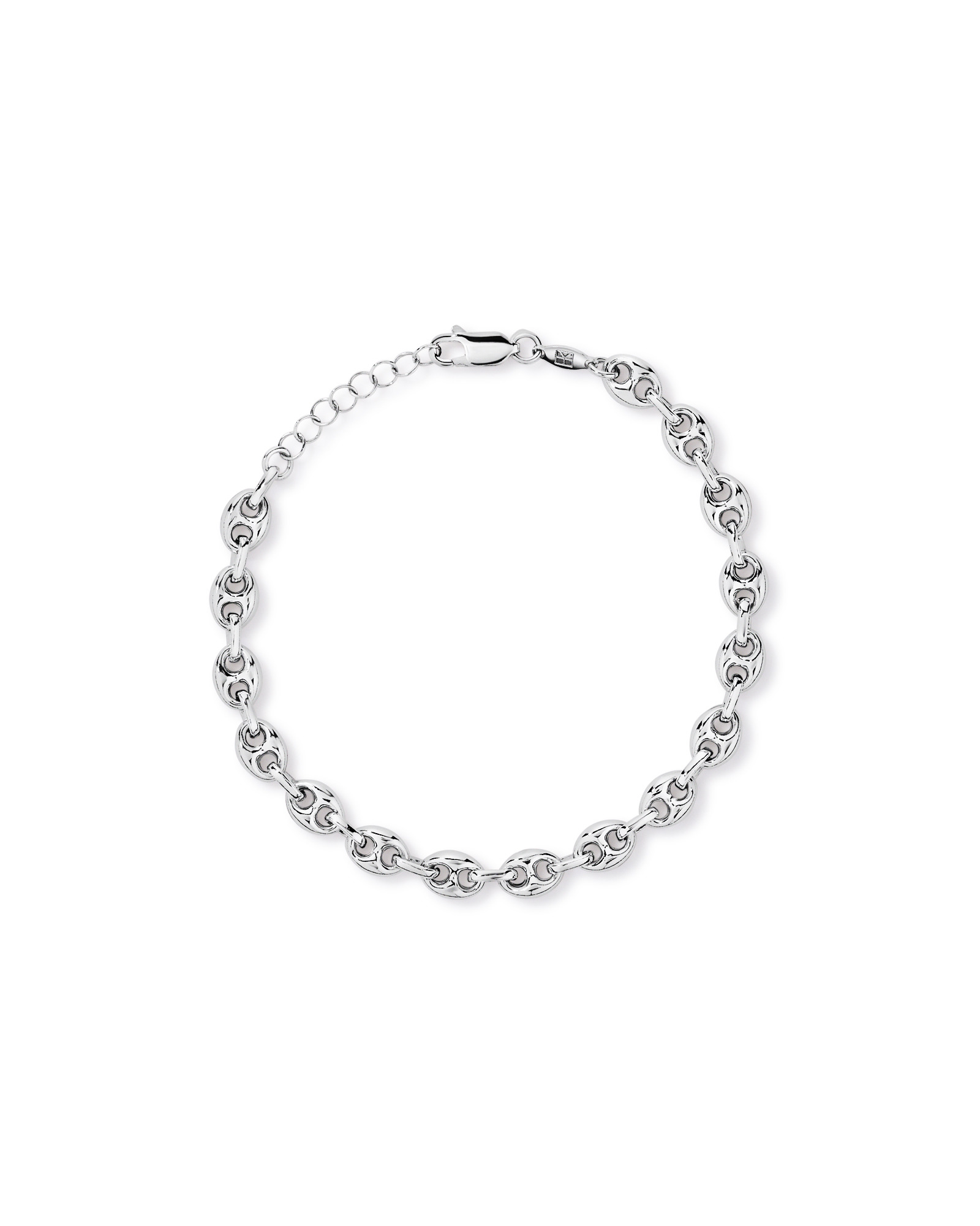 Bracelet ancre en forme de pouf de 19 cm (7,48") en argent sterling