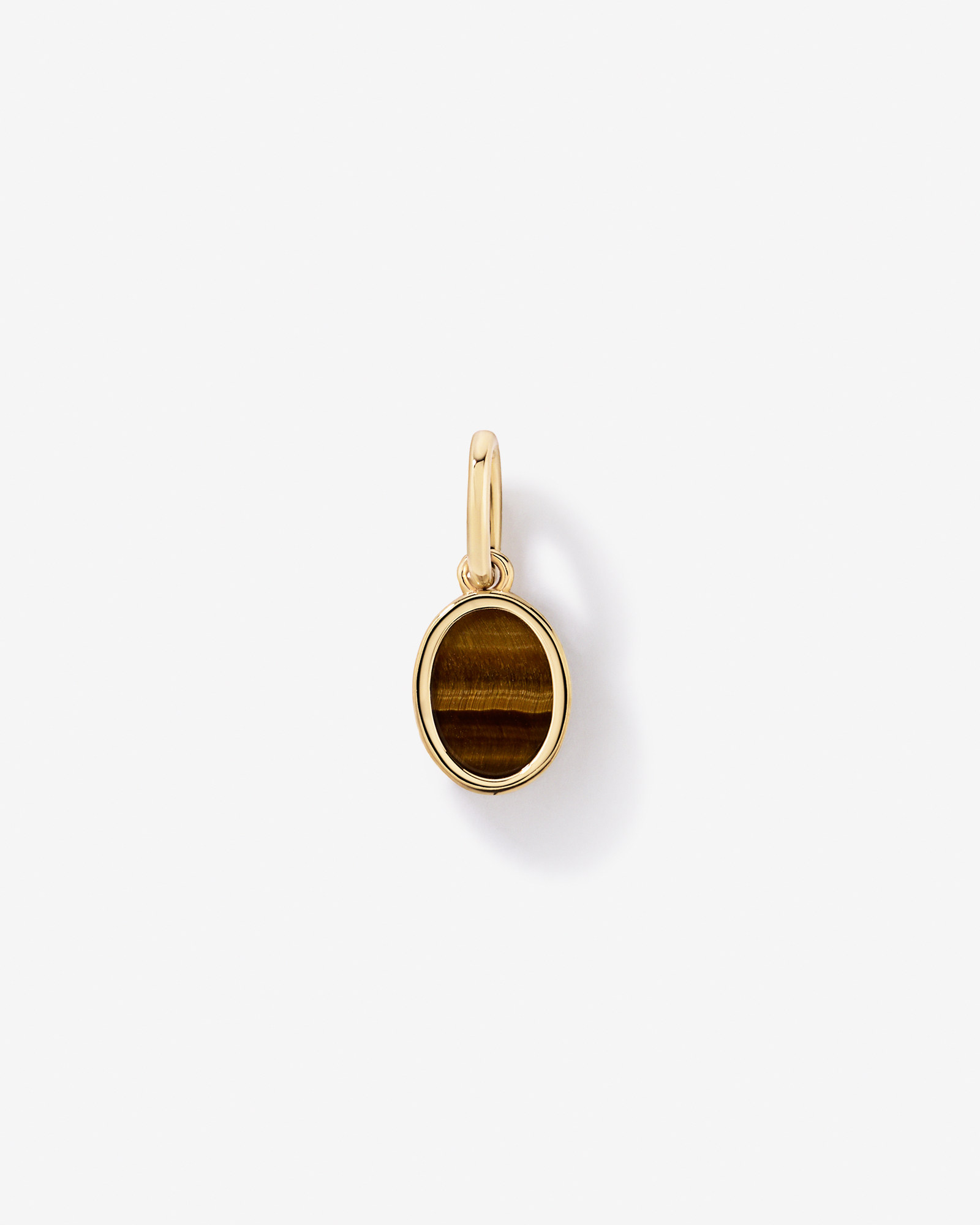 Tiger Eye Oval Pendant in 18kt Vermeil