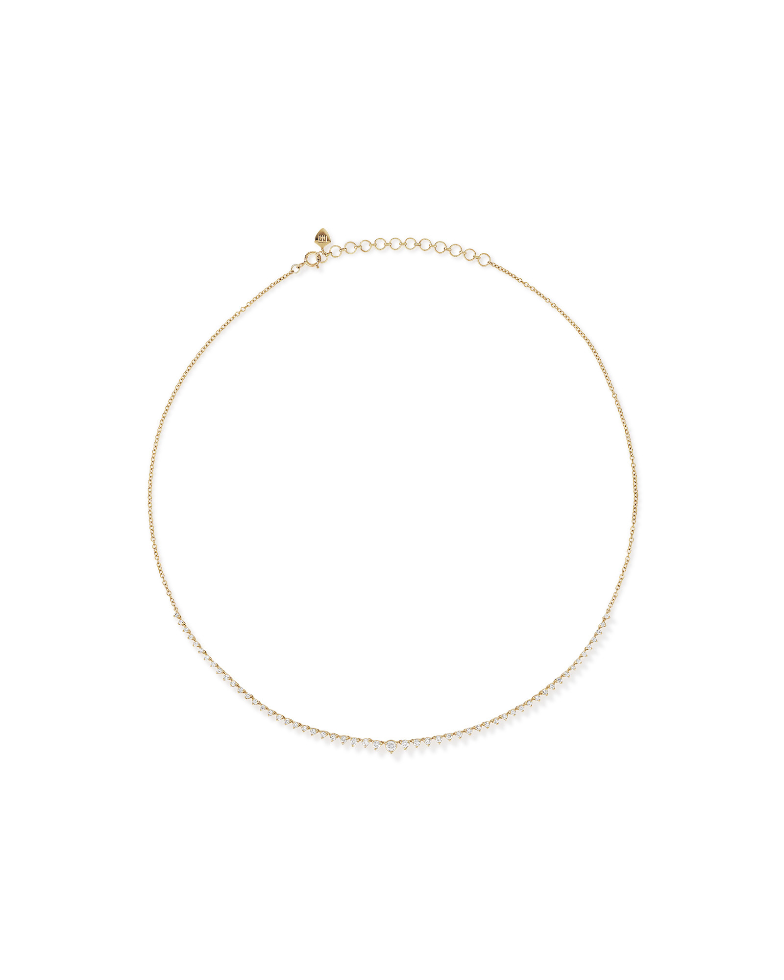 Collier de tennis en diamants gradués TW de 1,00 carat en or jaune 10 carats