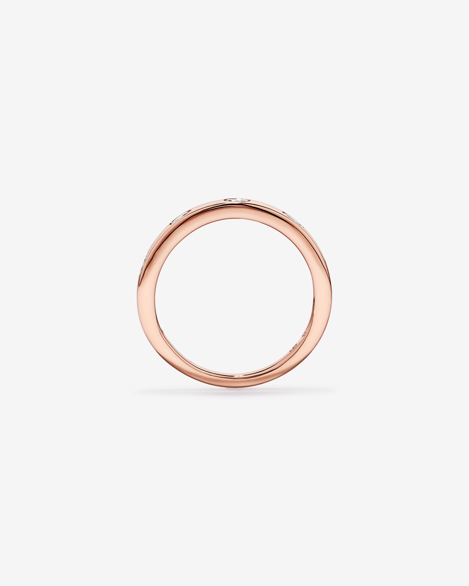 0.22TW Oval Laboratory-Grown Diamond Wedding Band 14kt Rose Gold