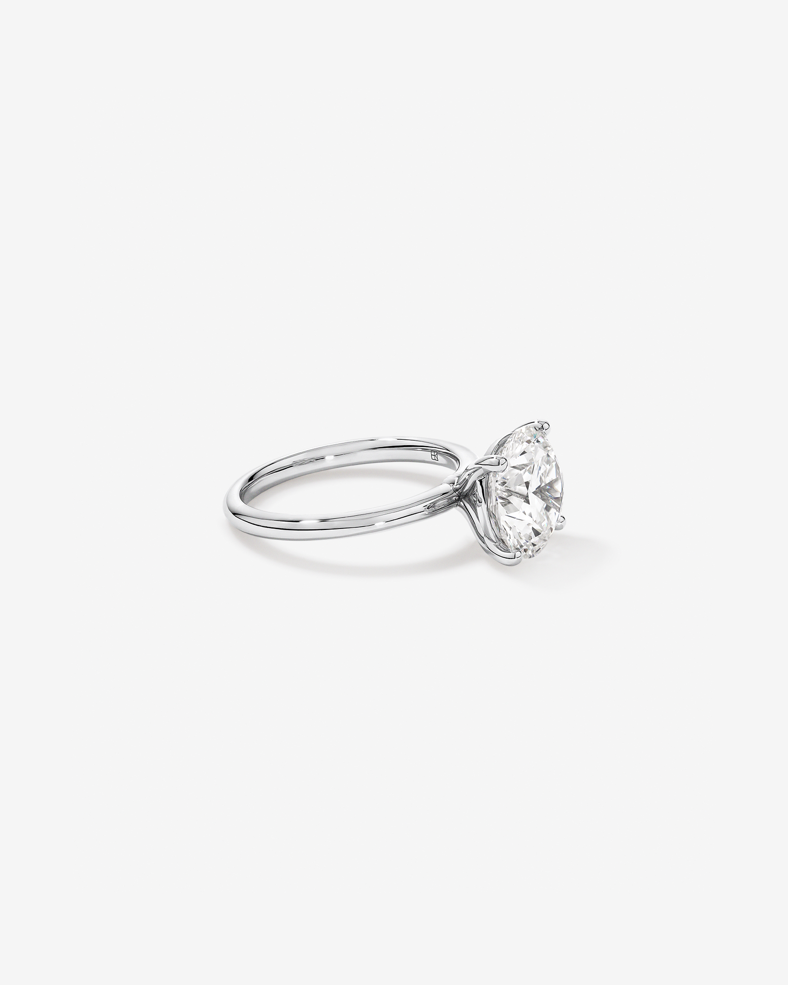 4.00 Carat TW Round Brilliant Laboratory-Grown Diamond Solitaire Engagement Ring Platinum