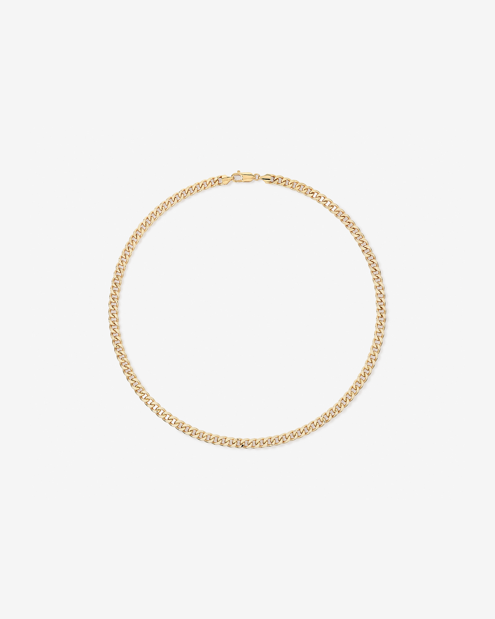 50cm (22") 6.8mm Width Semi Solid Diamond Cut Curb Chain in 10kt Yellow Gold