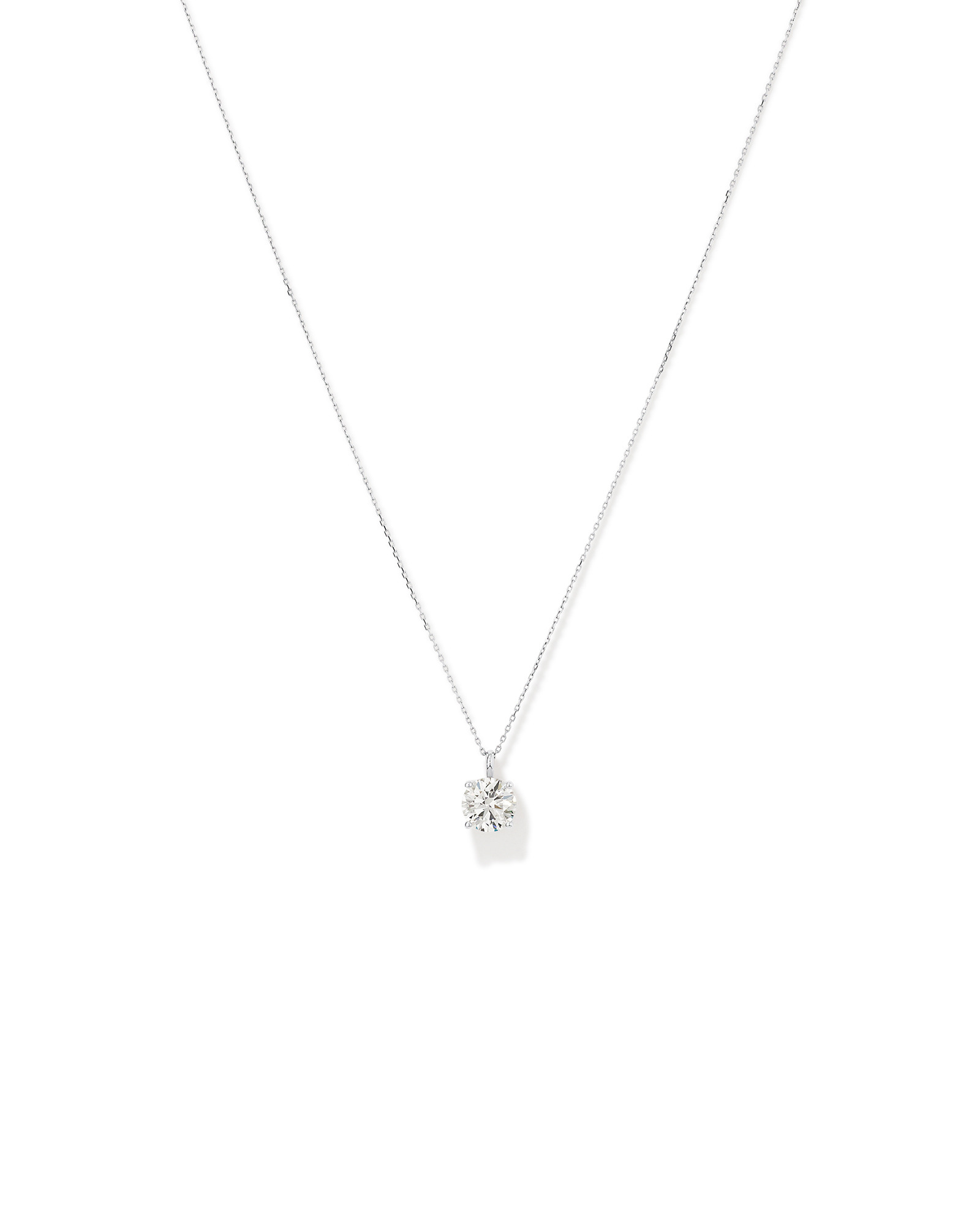 2.00 Carat TW Laboratory-Grown Diamond Solitaire Pendant in 14kt White Gold