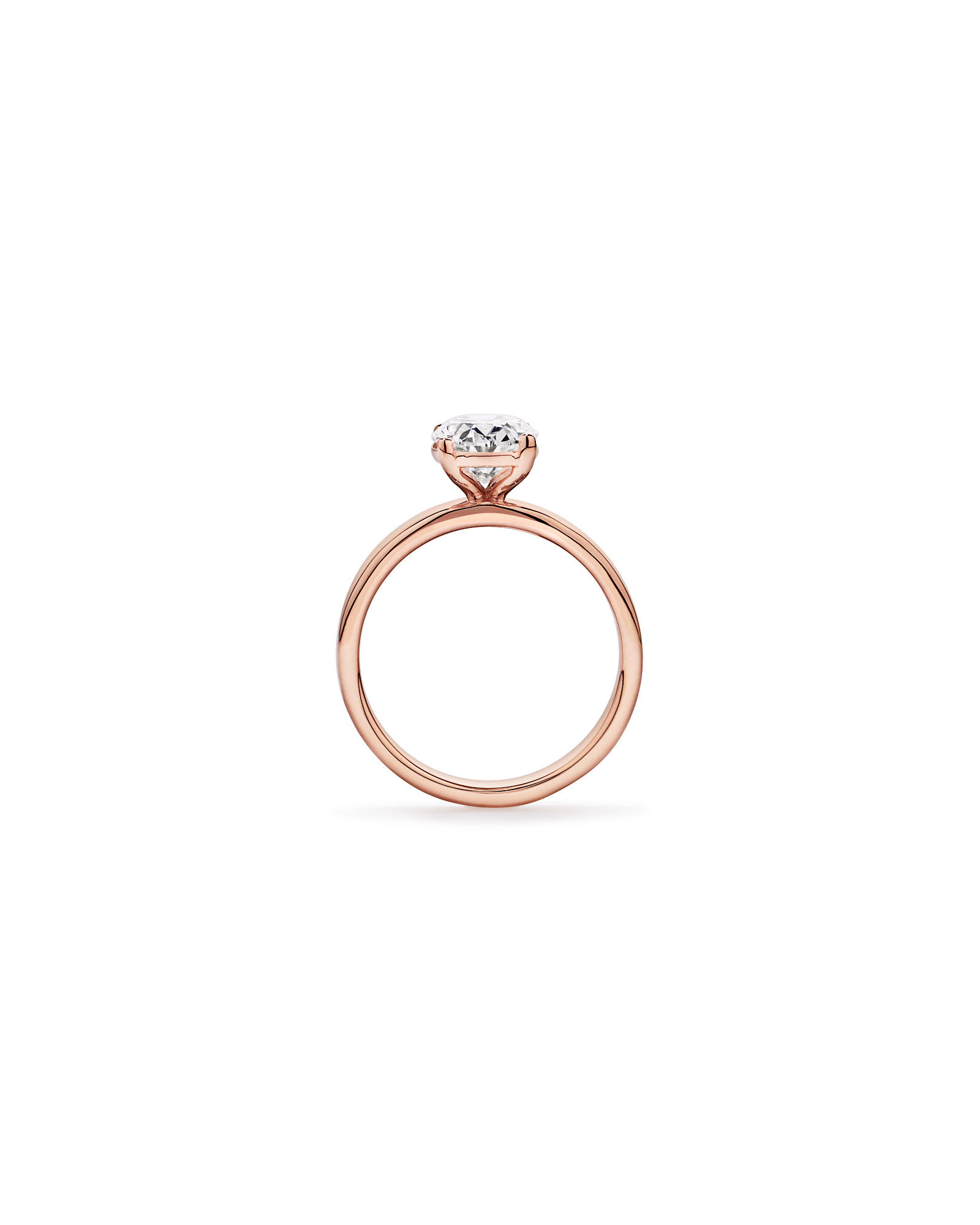 2.00TW Oval Laboratory-Grown Diamond Solitaire Ring 14kt Rose Gold