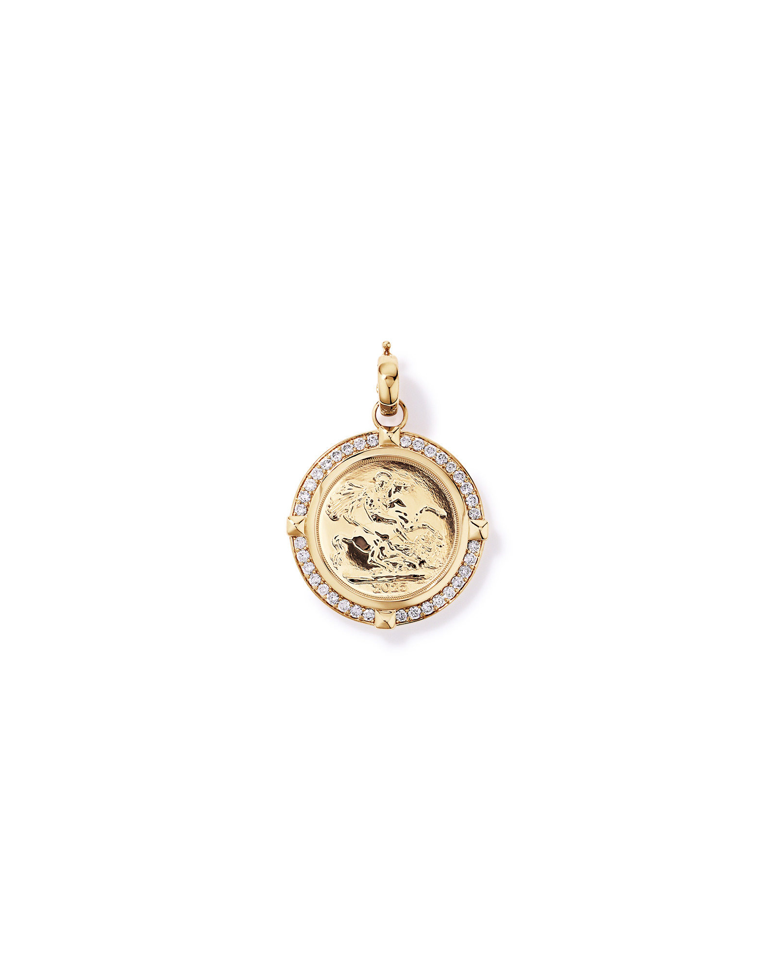 0.88TW Diamond Sovereign Pendant in 10kt Gold