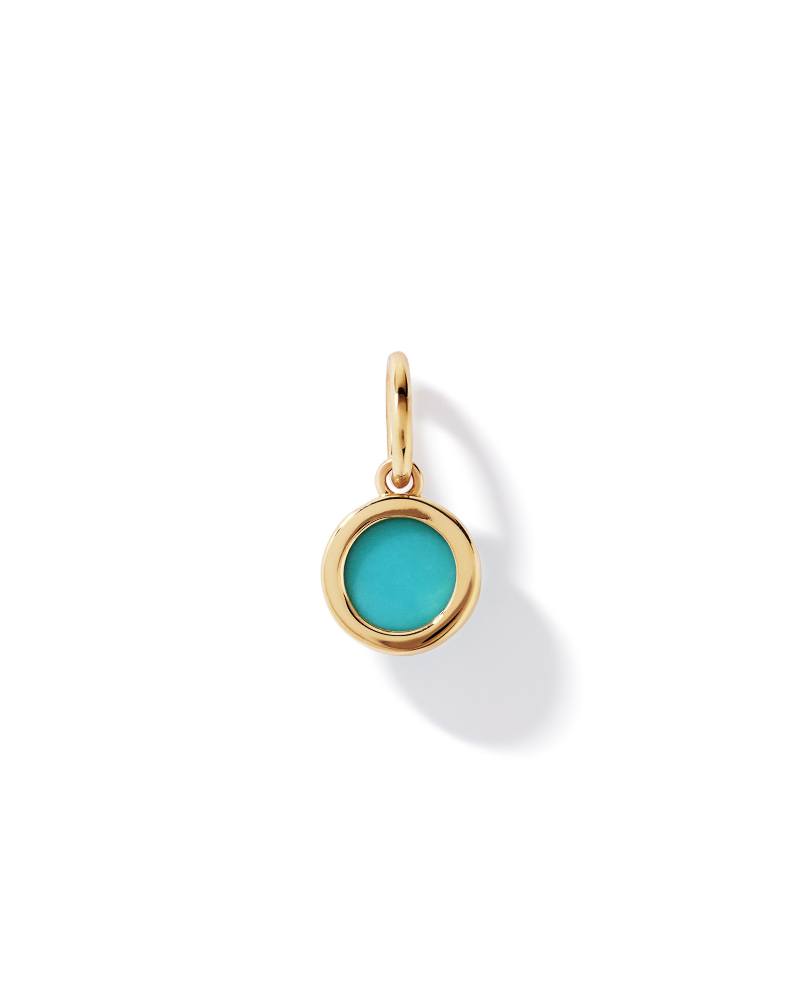 Turquoise Round Pendant in 18kt Vermeil