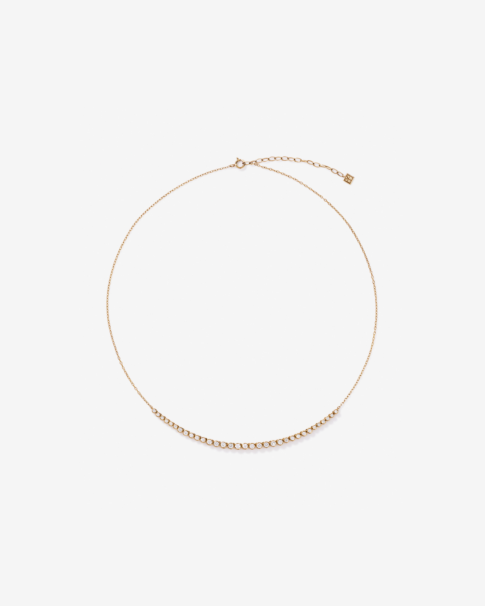 1.00 Carat TW Laboratory-Grown Diamond Tennis Necklace in 10kt Yellow Gold