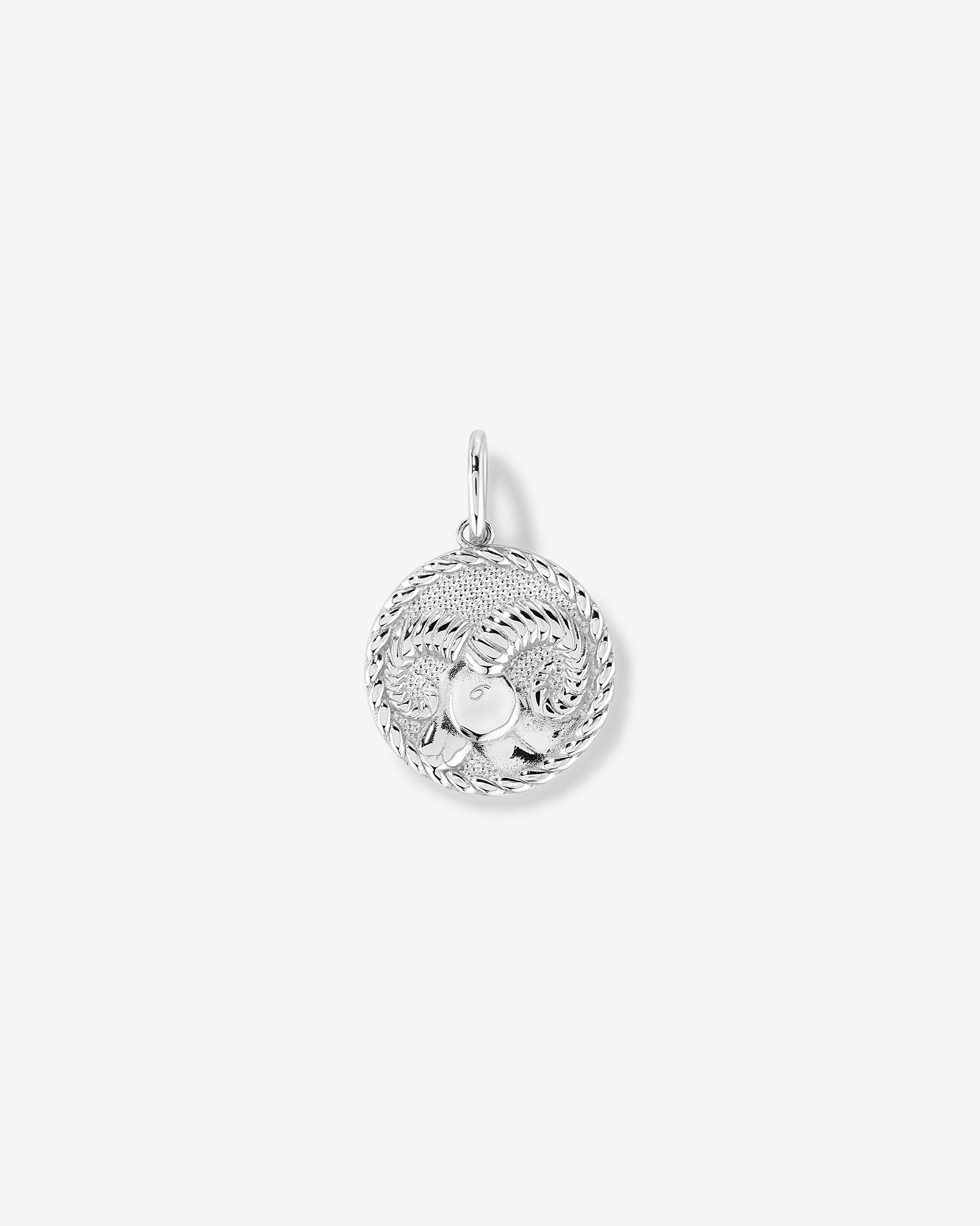 Pendentif zodiaque Bélier avec accents de diamants en argent sterling