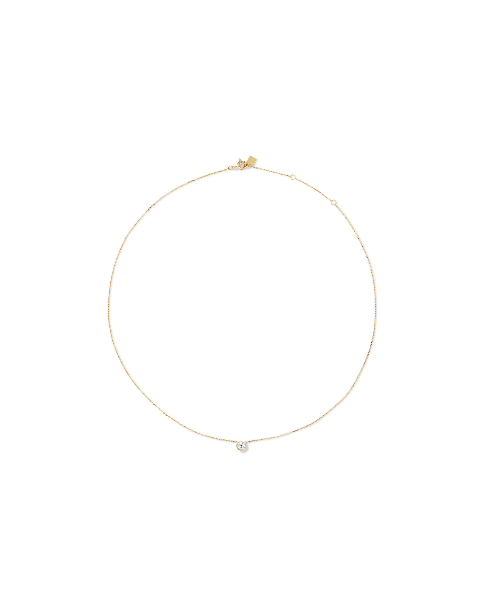 0.25 Carat TW Round Brilliant Diamond Bezel Set Pendant in 18kt Yellow Gold