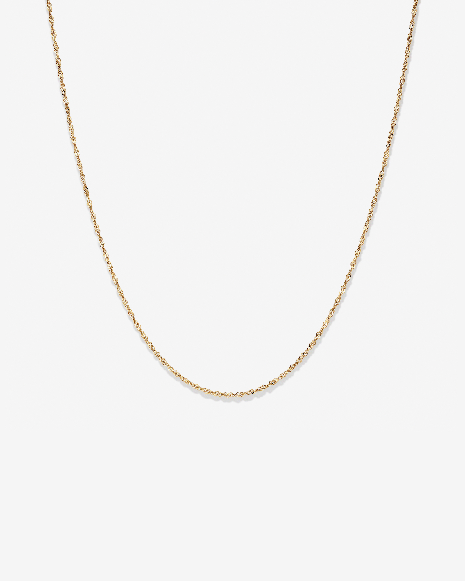 45cm (18") 1.65mm Width Singapore Chain in 10kt Yellow Gold