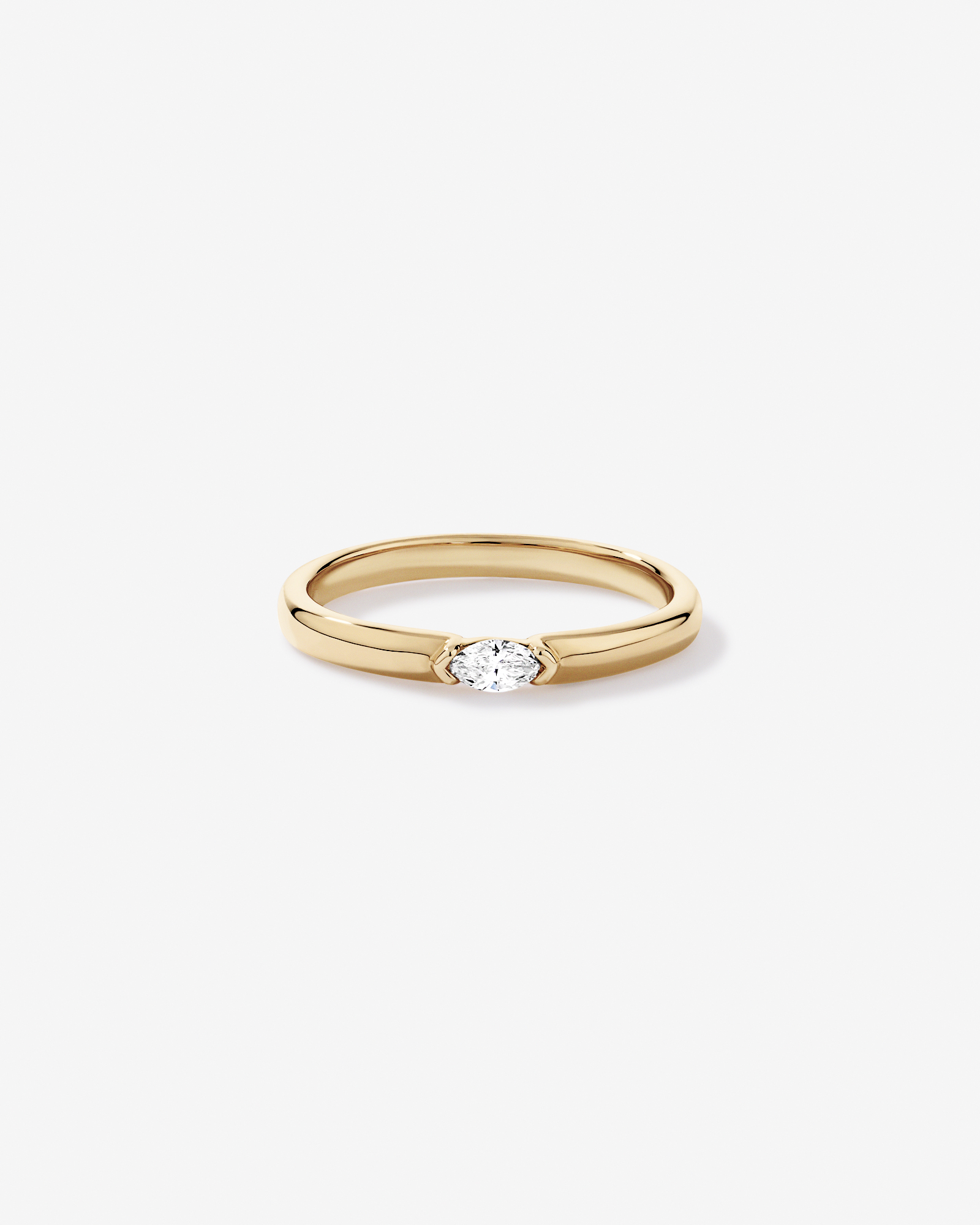 Bague empileuse de diamants cultivée en laboratoire or jaune 10 carats