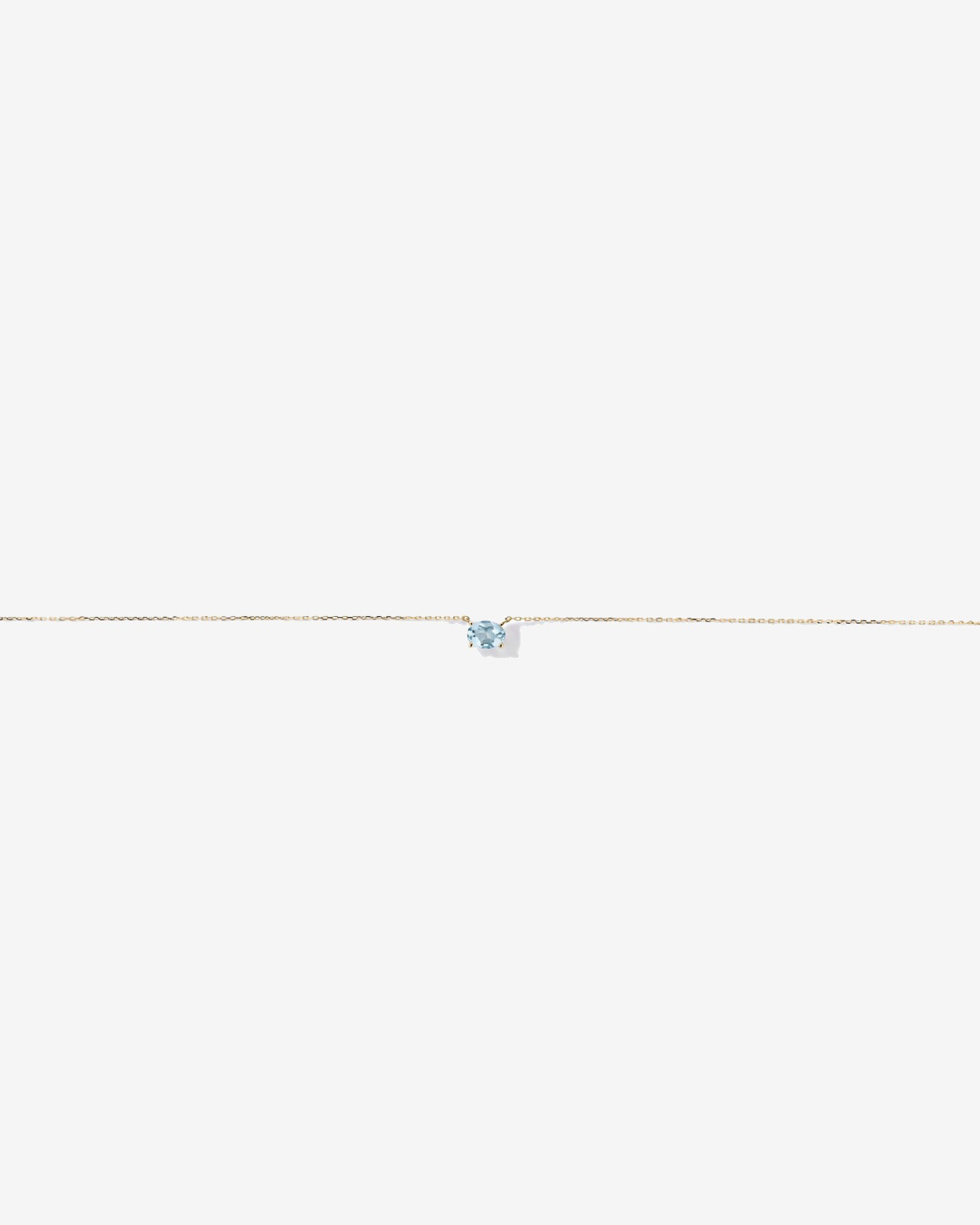 Oval East-West Aquamarine Necklace in 10kt Yellow Gold