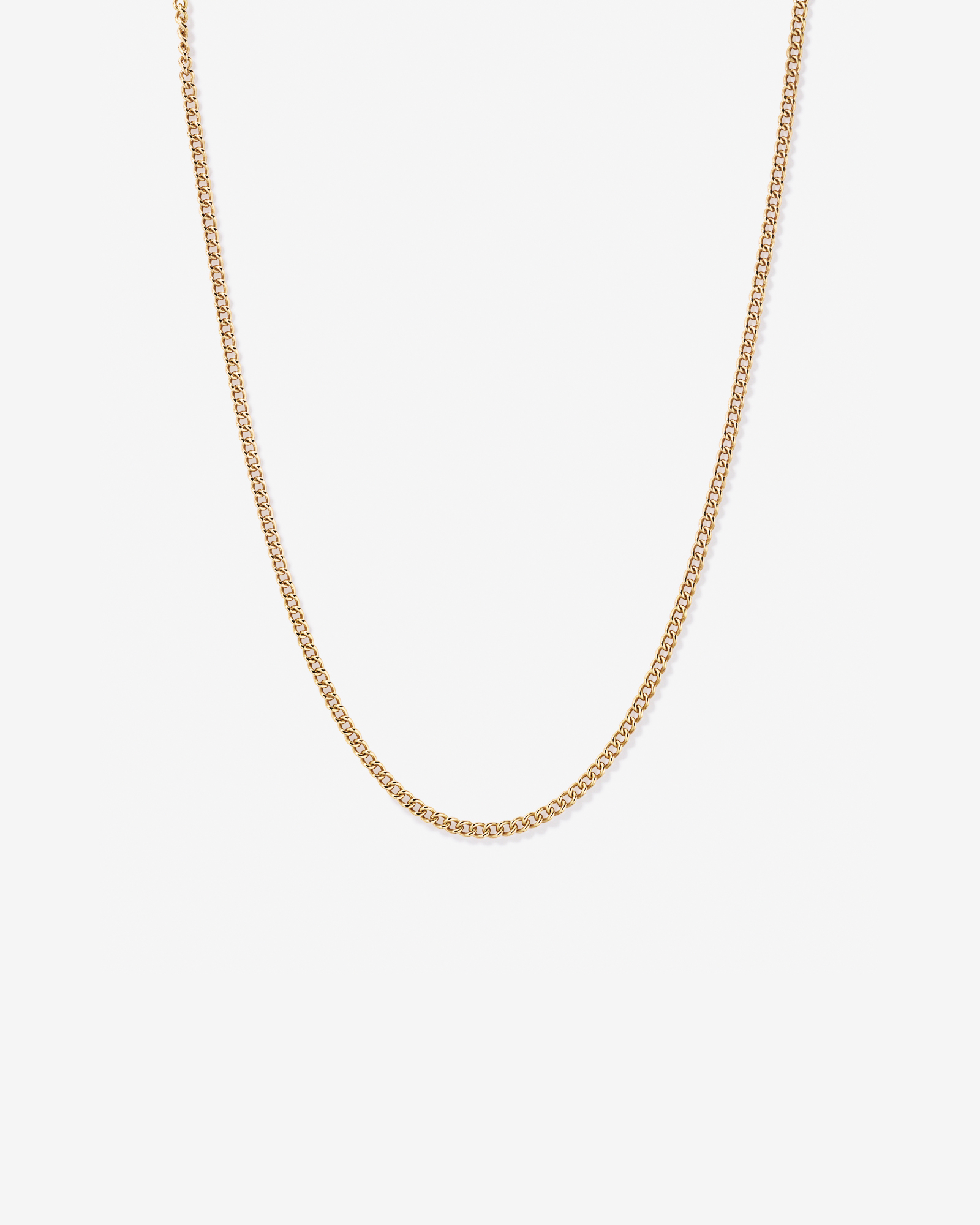 Chaîne gourmette ronde 50 cm (20 po) en vermeil 18 ct