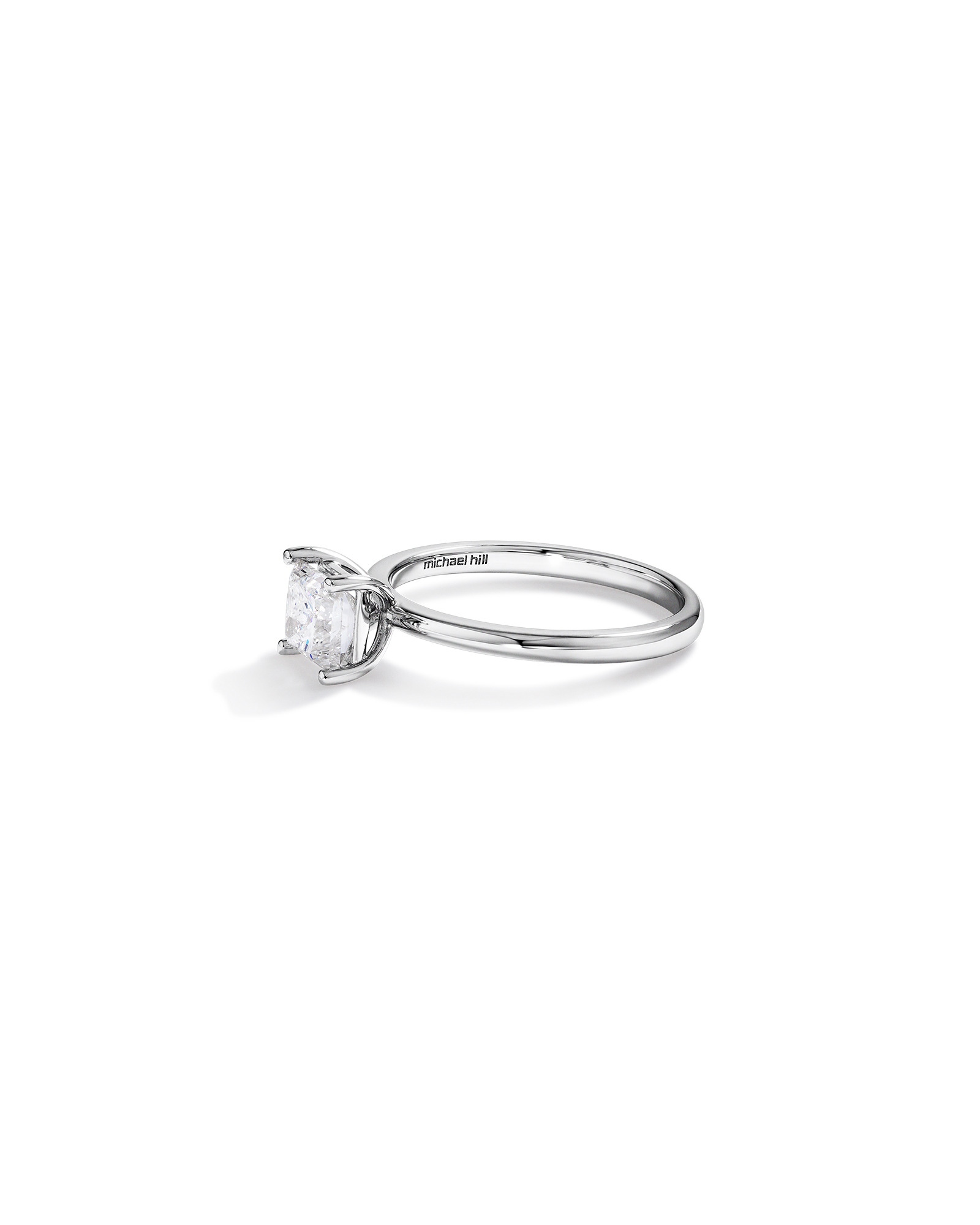 Bague de Fiançailles Solitaire en Diamant Taille Princesse 1,00 Carat TW en Or Blanc 14 kt