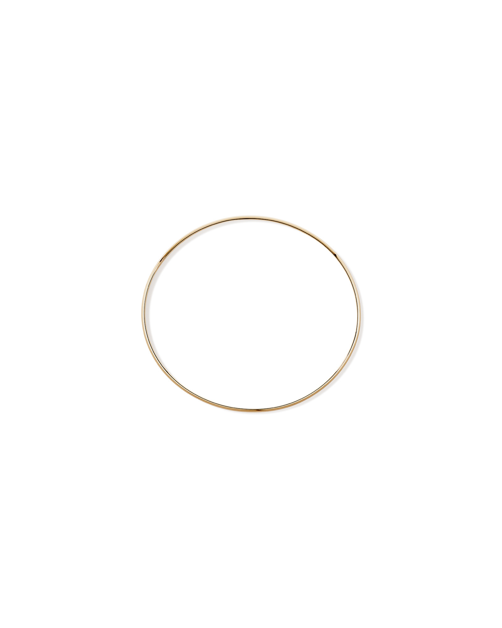 65mm (2.5") 2.3mm Width Solid Oval Bangle in 10kt Yellow Gold