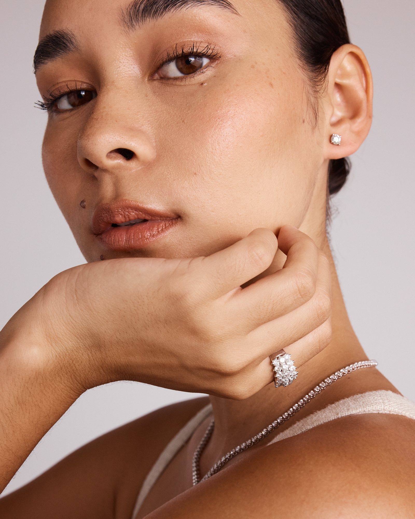 Ring with 3 Carat TW of Diamonds in 14kt White Gold