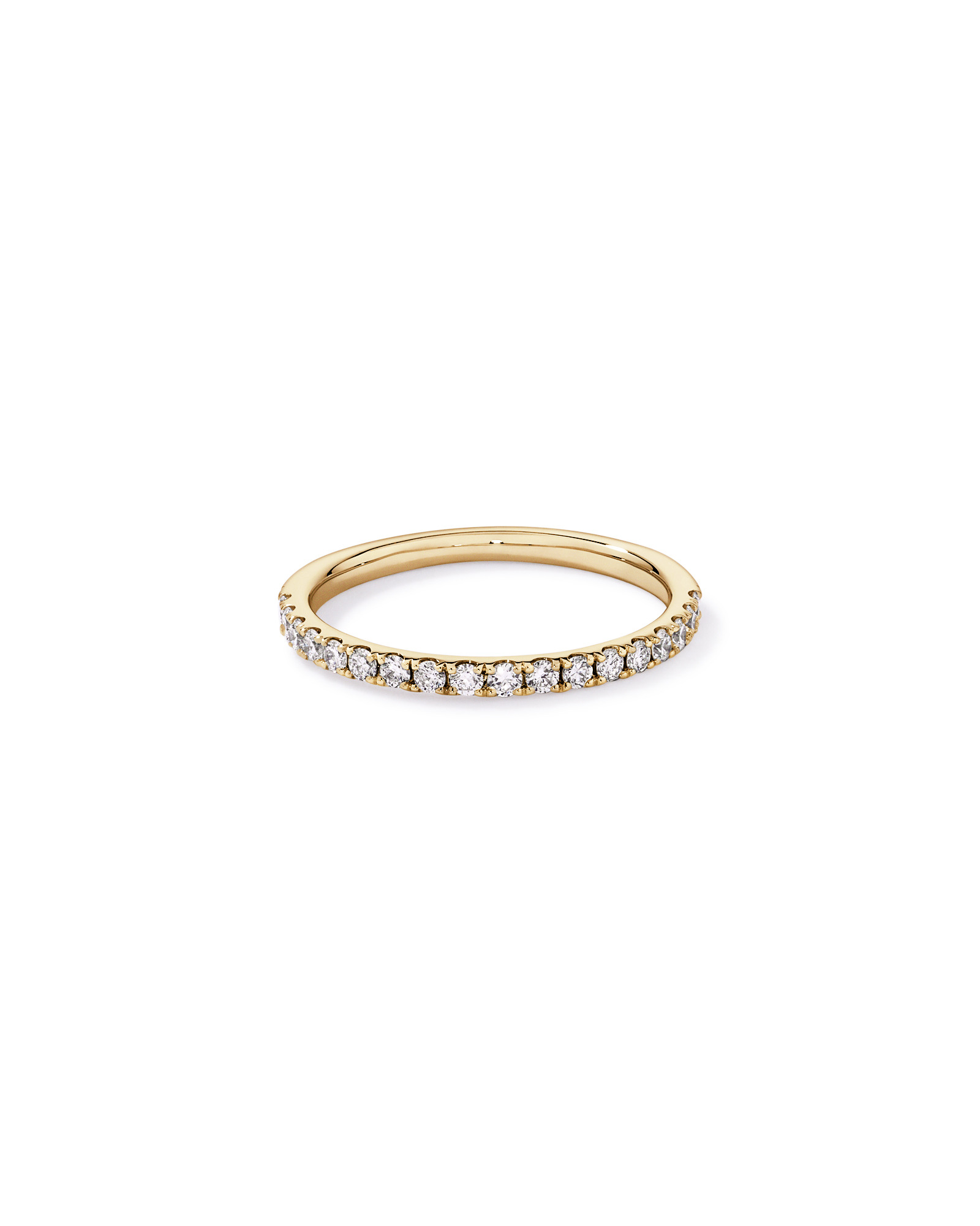 Carat TW Round Brilliant Laboratory-Grown Diamond Wedding Band 14kt Yellow Gold