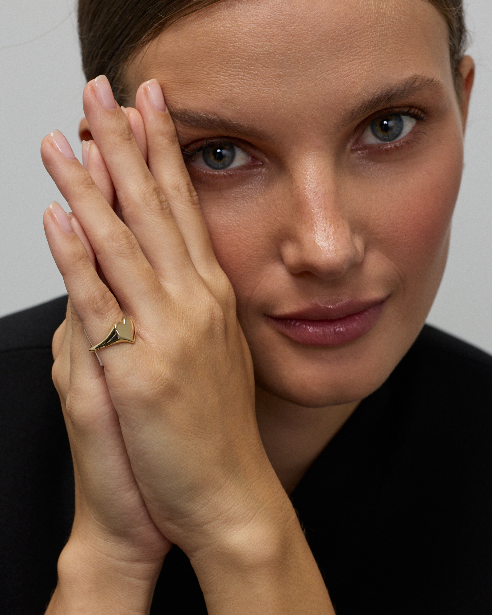 Heart Signet Ring in 10kt Yellow Gold