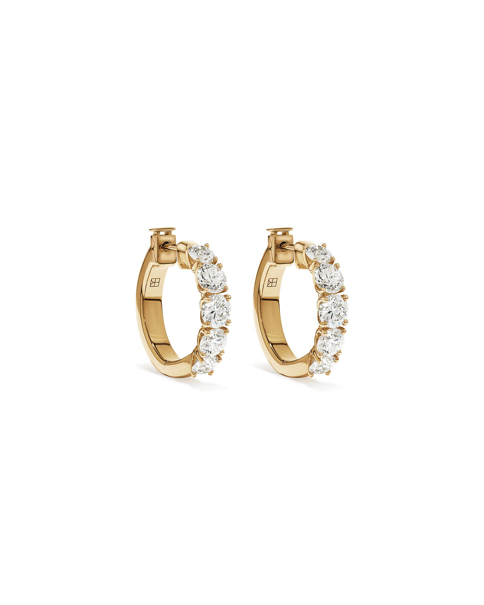 3.02TW Lab Diamond Huggie Earrings in 10kt Gold
