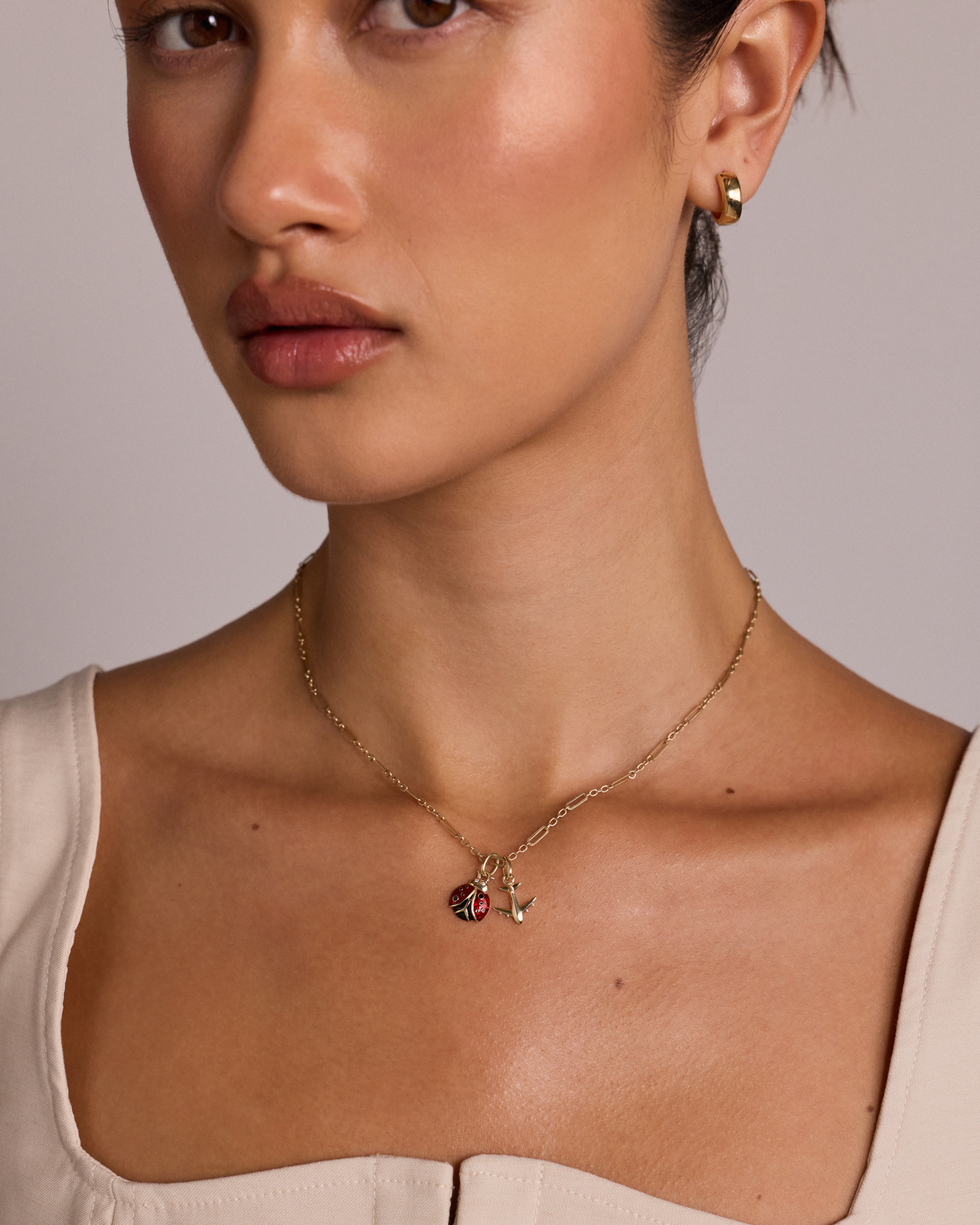 Ladybug Pendant in 10kt Yellow Gold