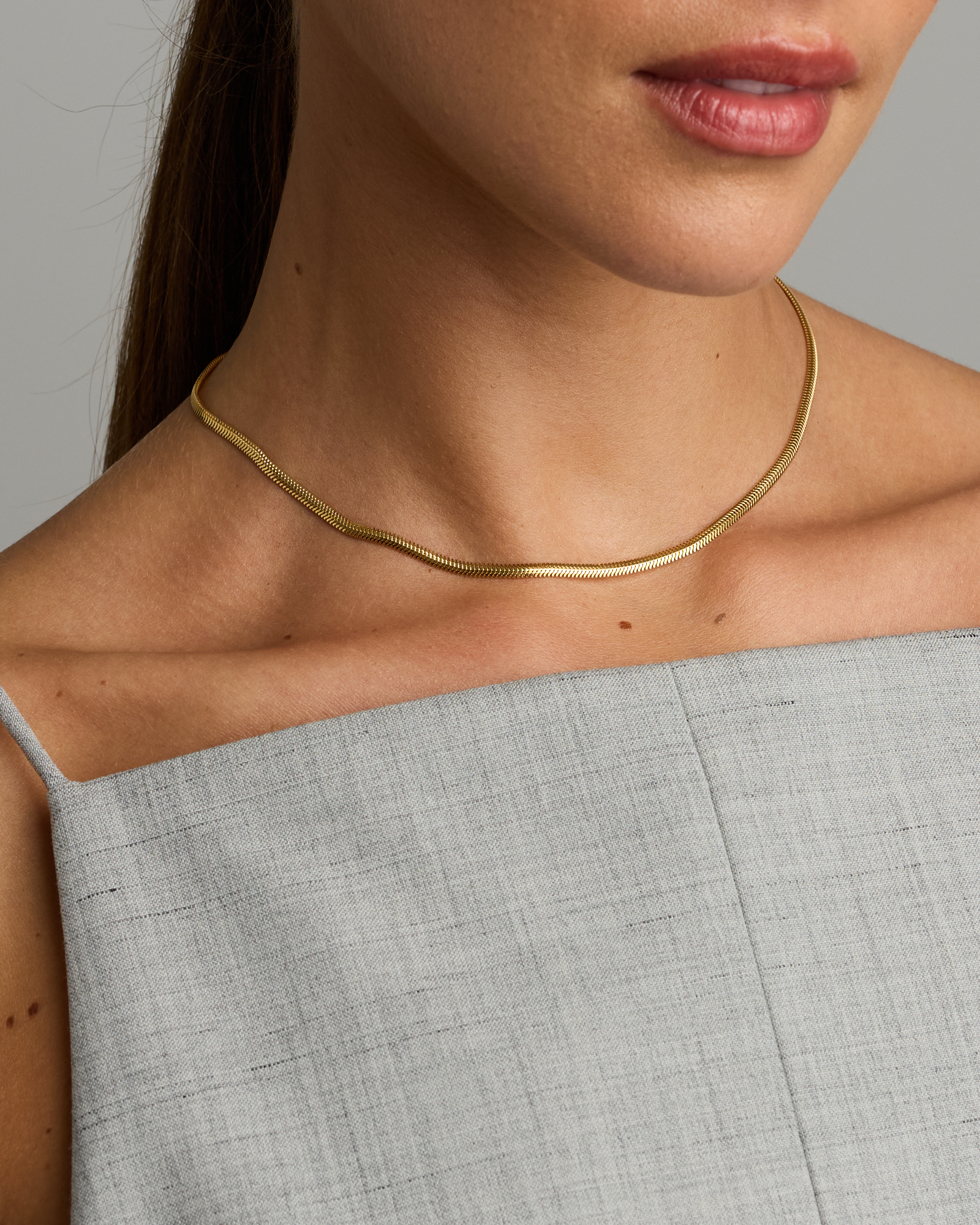 Fluid Chain Necklace in 18kt Gold Vermeil