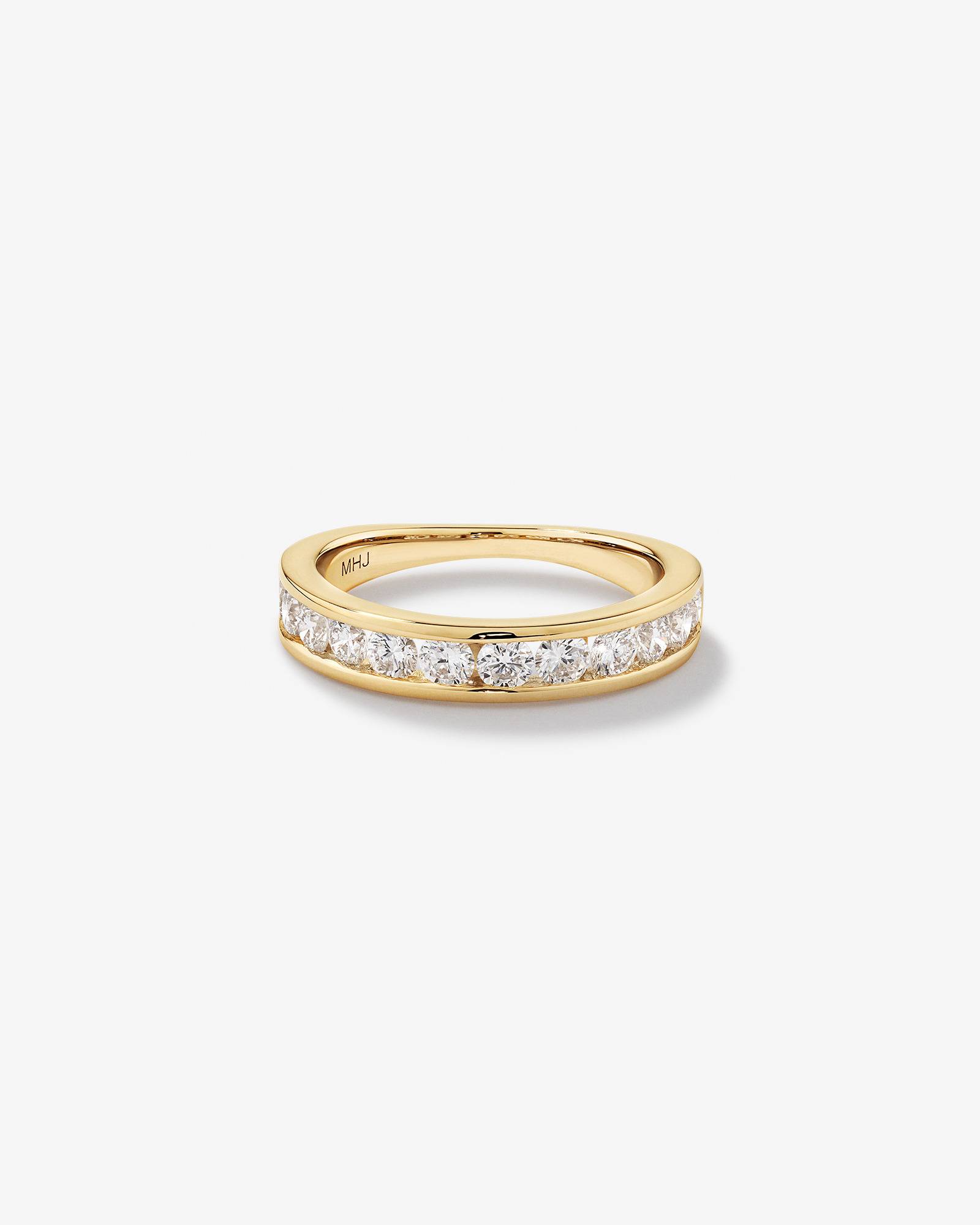 1.00 Carat TW Channel Set Round Brilliant Laboratory-Grown Diamond Wedding Ring 14kt Yellow Gold