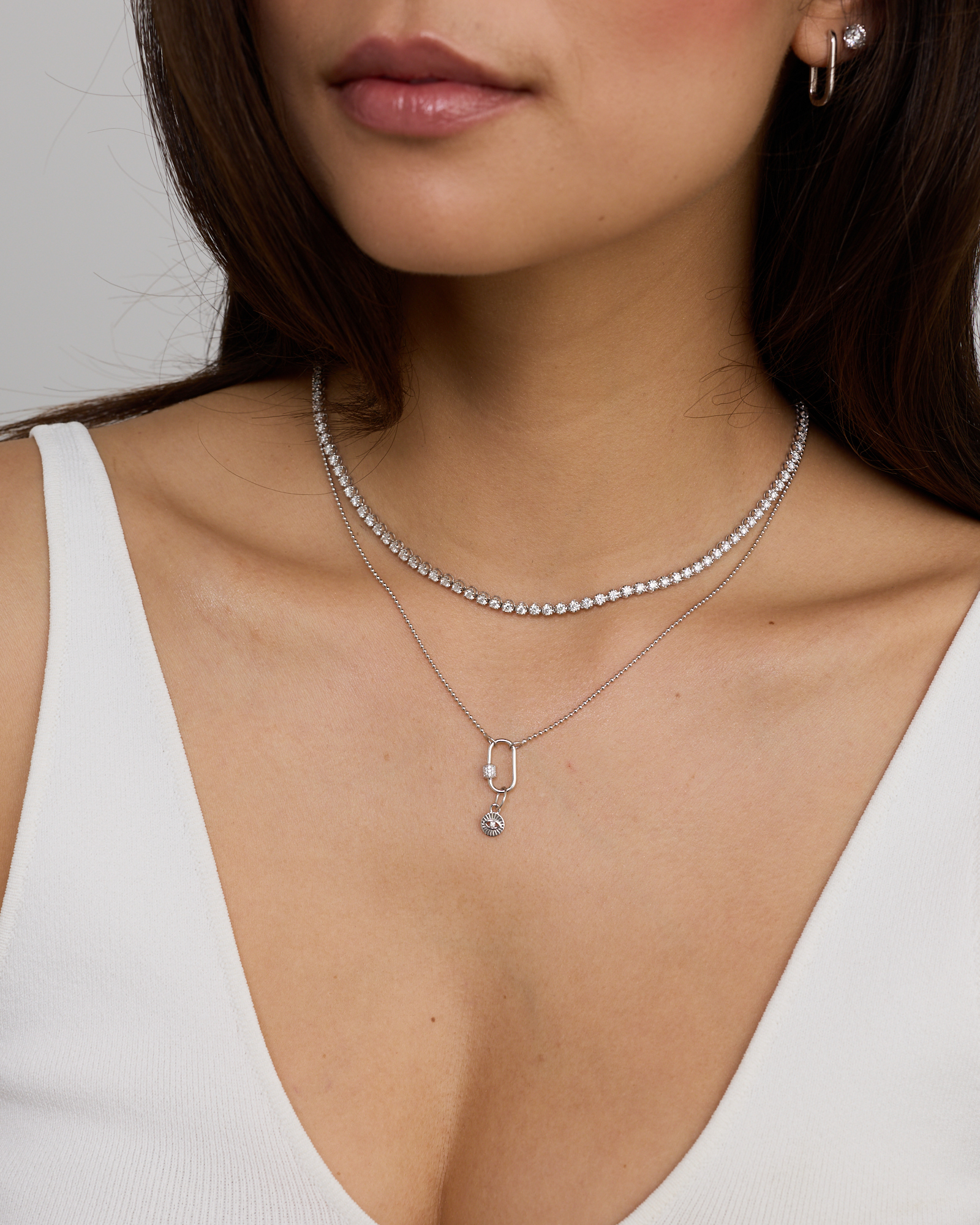 50cm (20") Micro Ball Open Chain in Sterling Silver